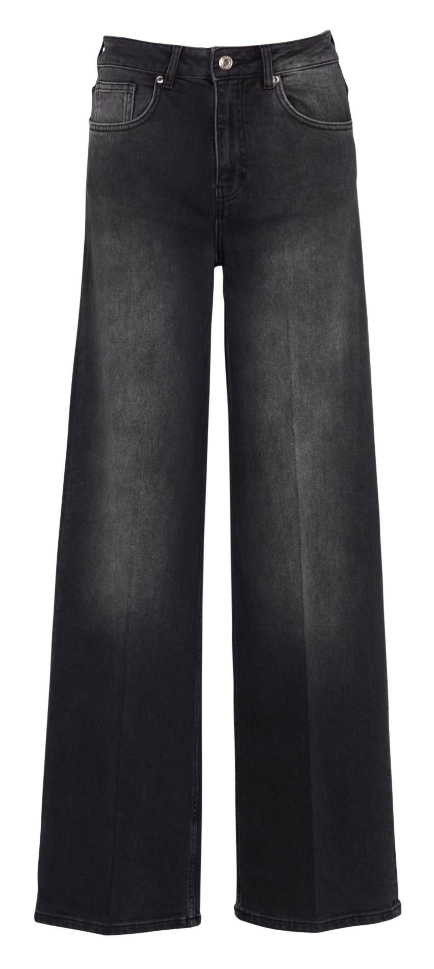Wide-leg cotton-blend jeans ZAPA Black