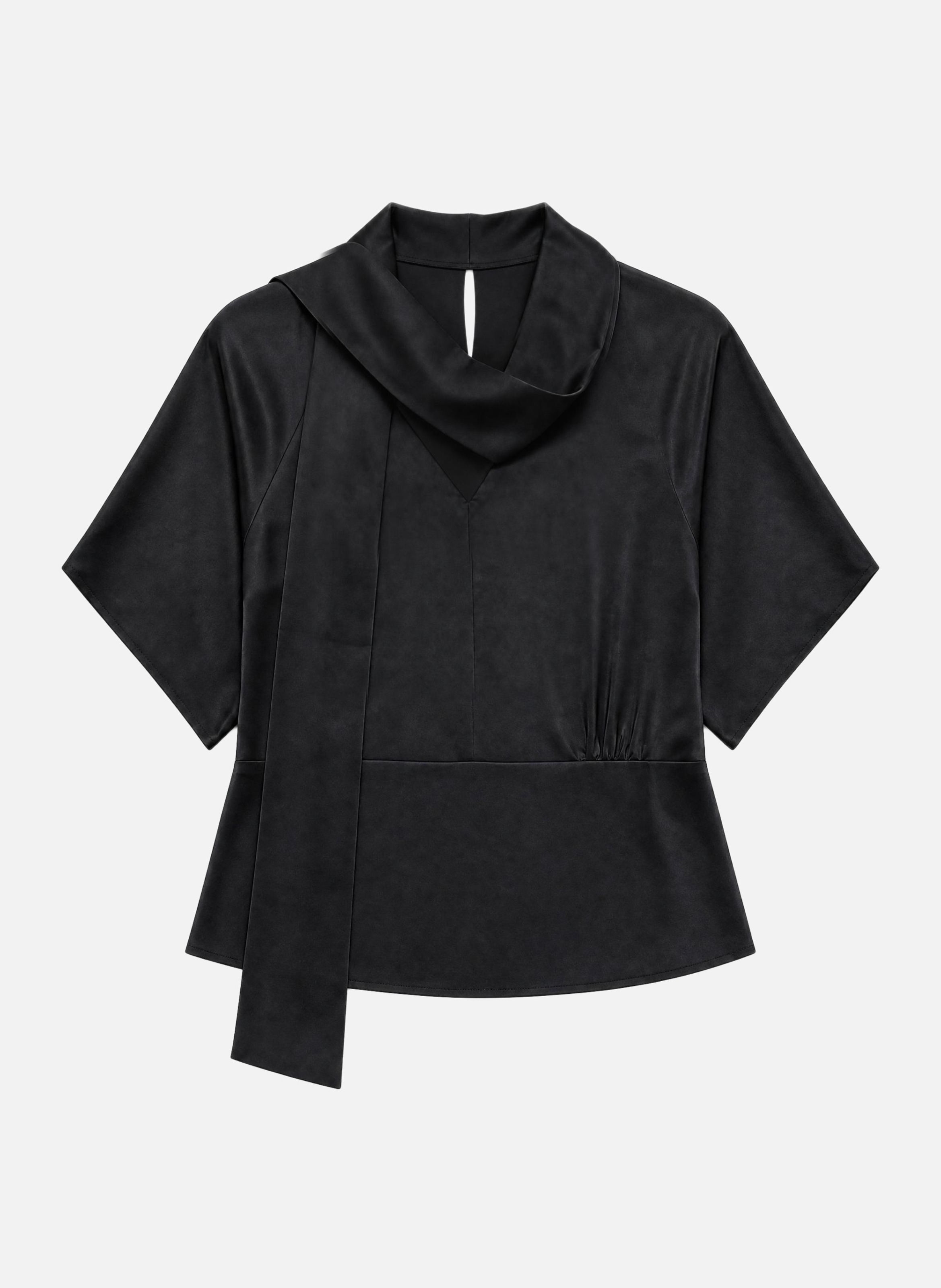 Satin top with lavallière tie THE KOOPLES Black
