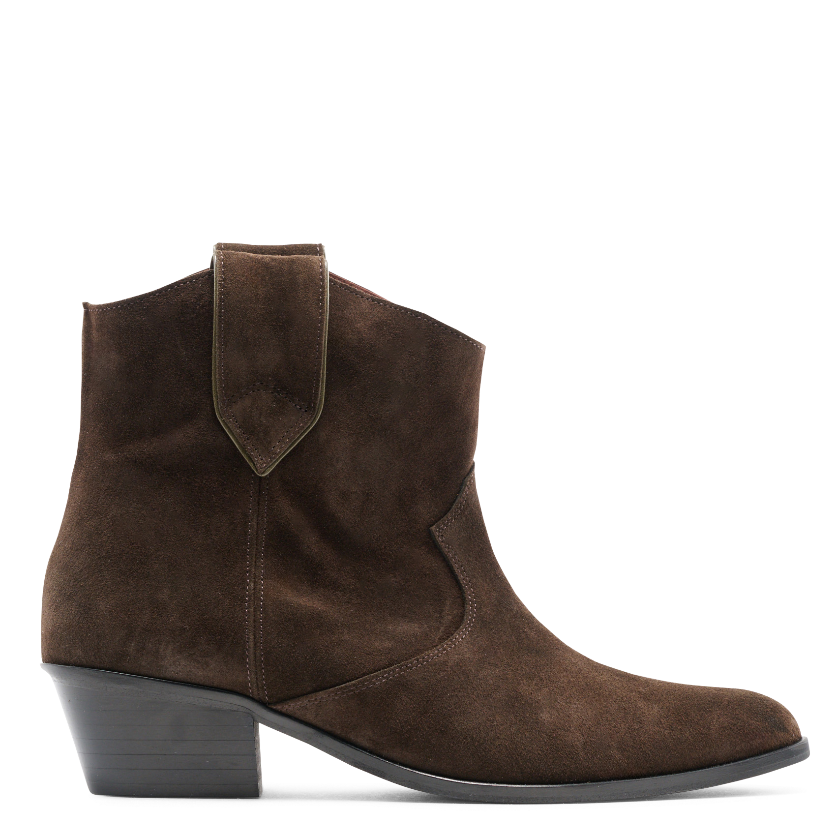 Suede leather western ankle boots ANONYMOUS COPENHAGEN Green