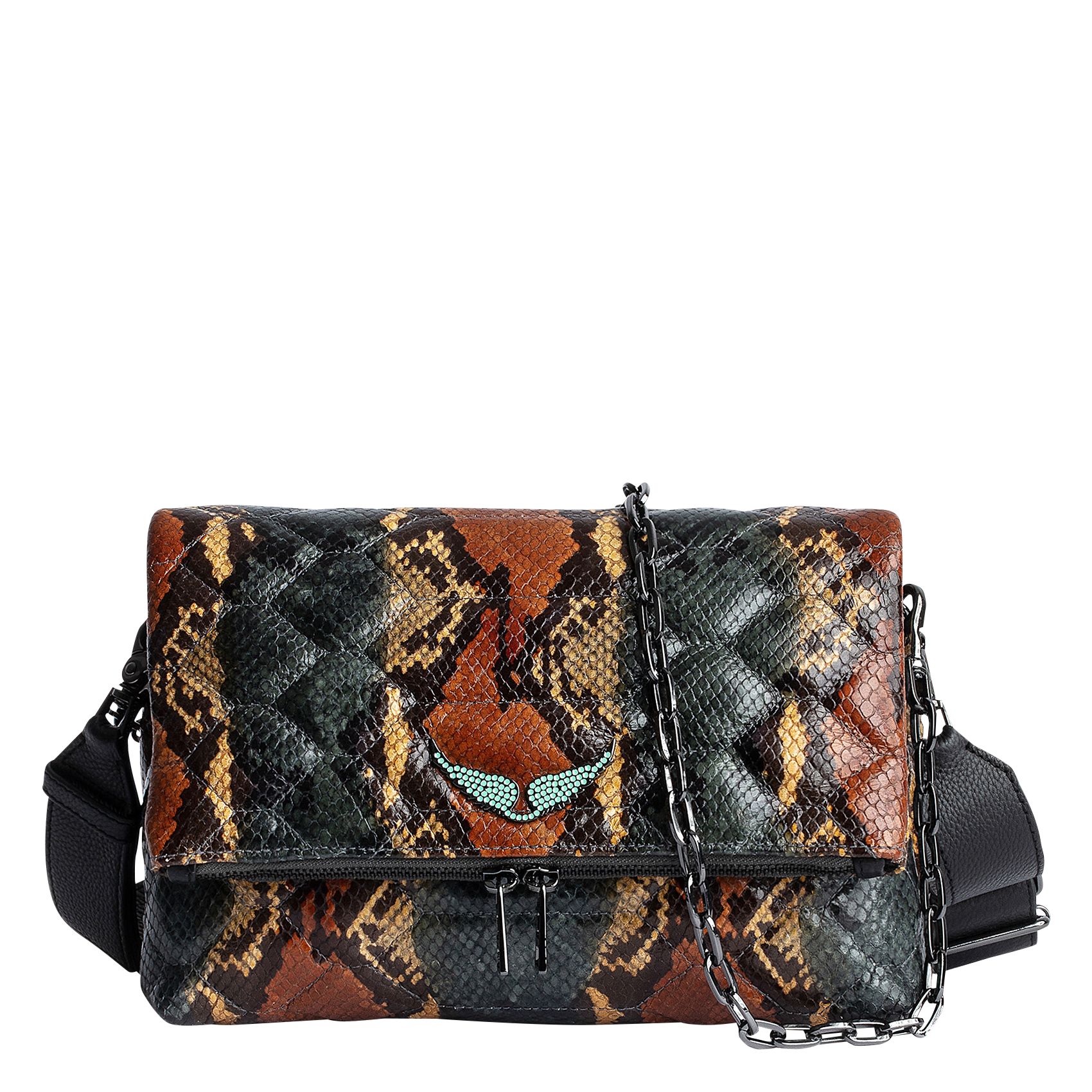 Sac bandoulière en cuir matelassé MarronZADIG&VOLTAIRE