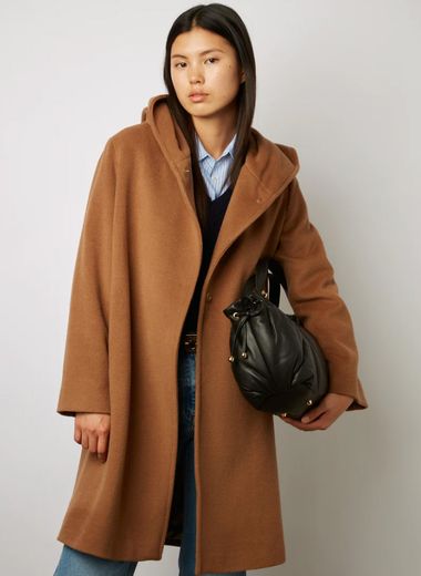 Bella philosophy-abrigo largo de lana para mujer, chaqueta