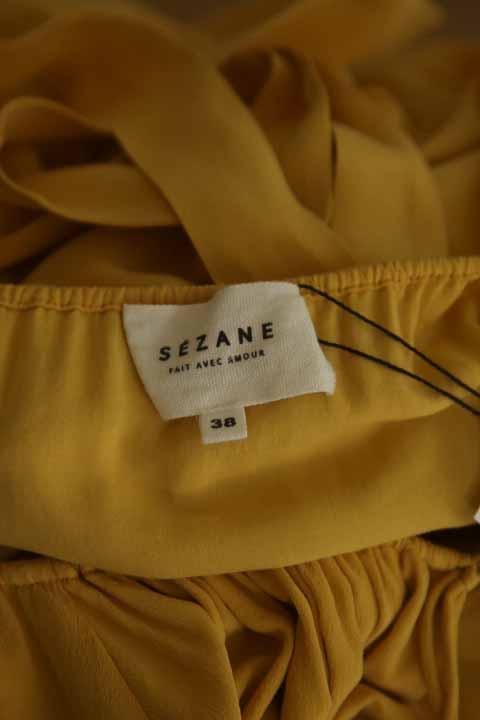 Robe En Soie Jaune Sezane Seconde Main Femme Place des Tendances