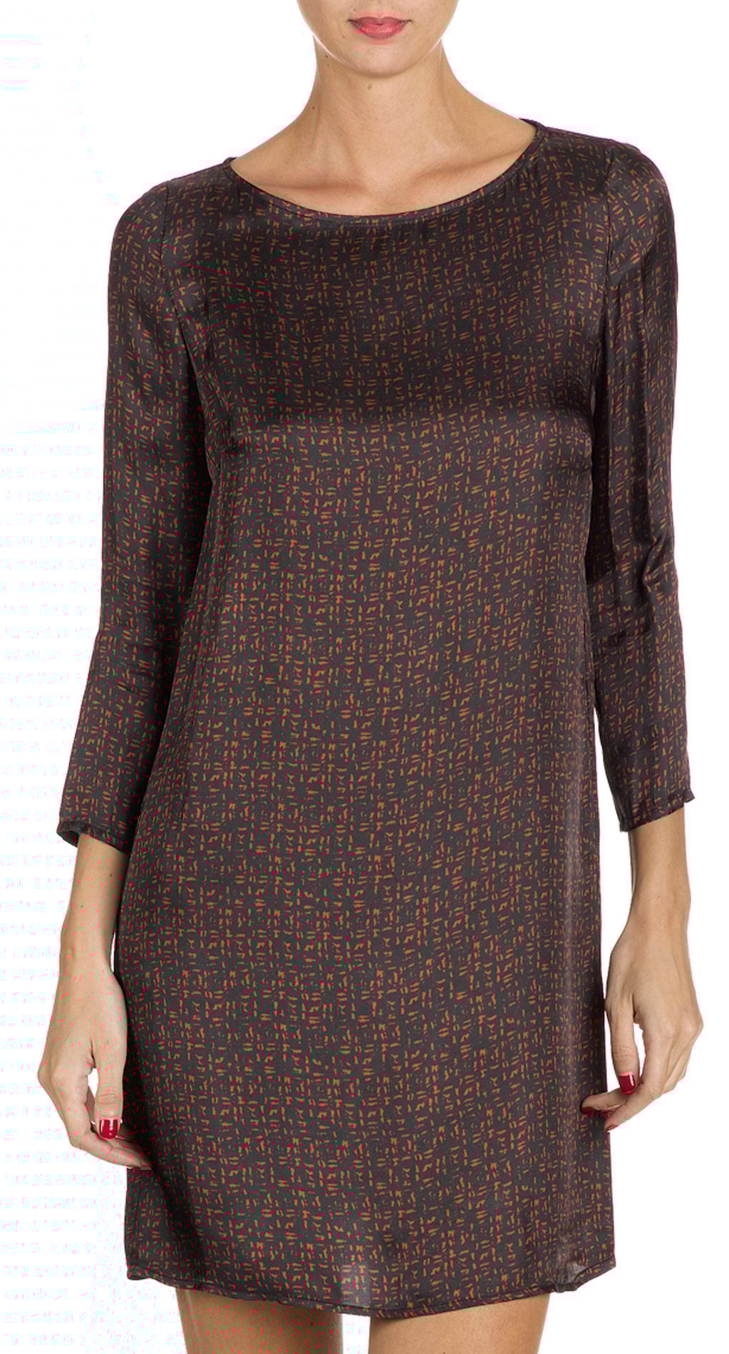 Printed straight dress ATTIC AND BARN Blue