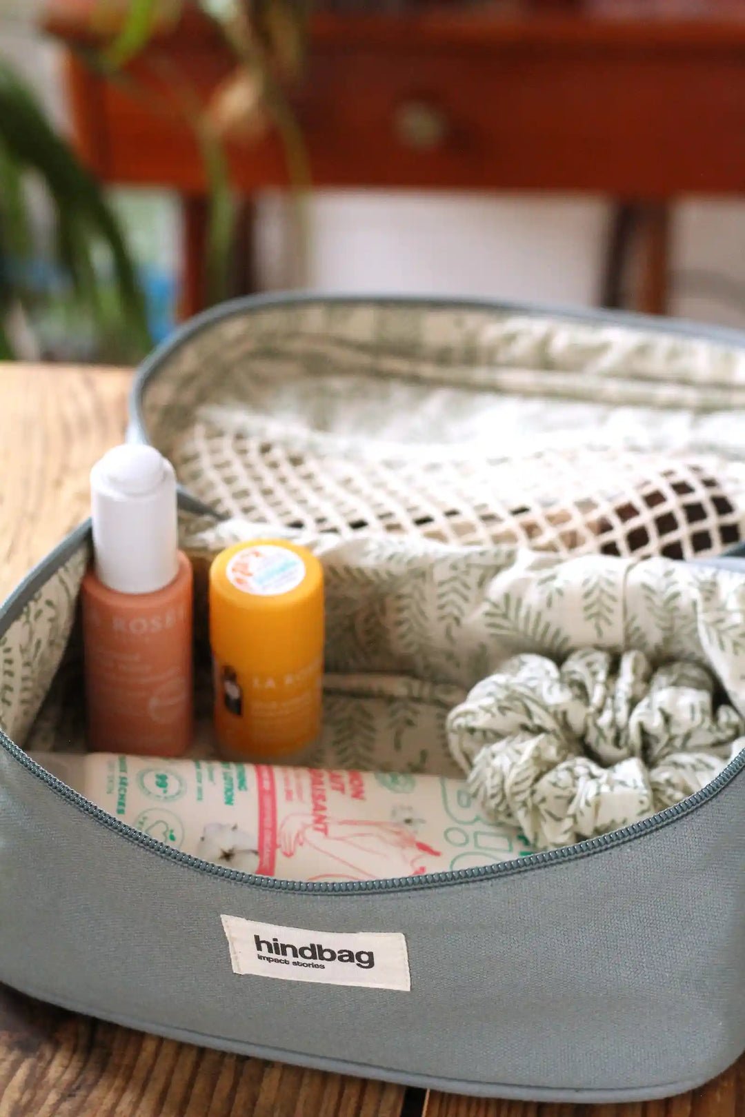 Cotton toiletry bag HINDBAG Green