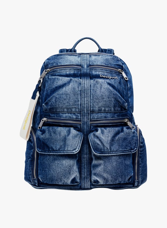 Mochila De Algodon Denim Bleu Desigual Mujer 24WAKD01 5053 BLEU Place des Tendances Espana