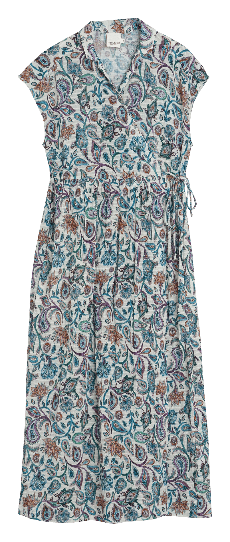 Bedrucktes Midikleid aus Bio-Baumwolle INDI & COLD Mehrfarbig