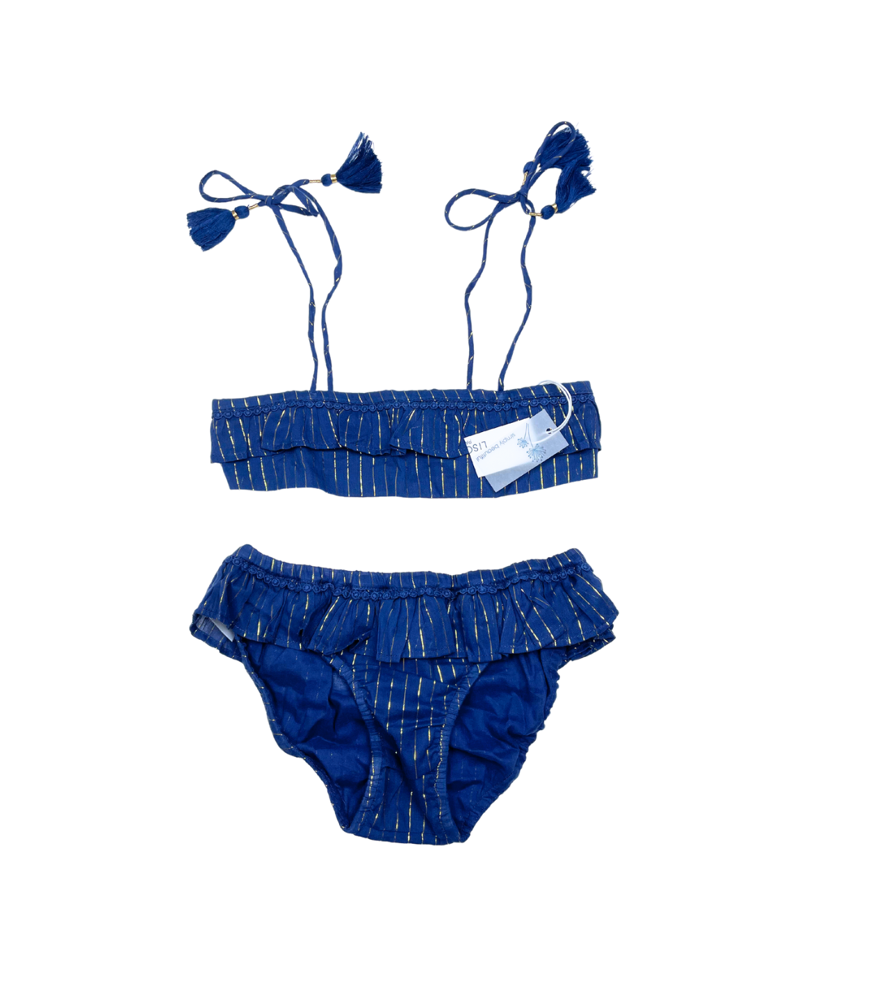 Blue two-piece swimsuit for children - 8 years LISON PARIS - Seconde main Blue