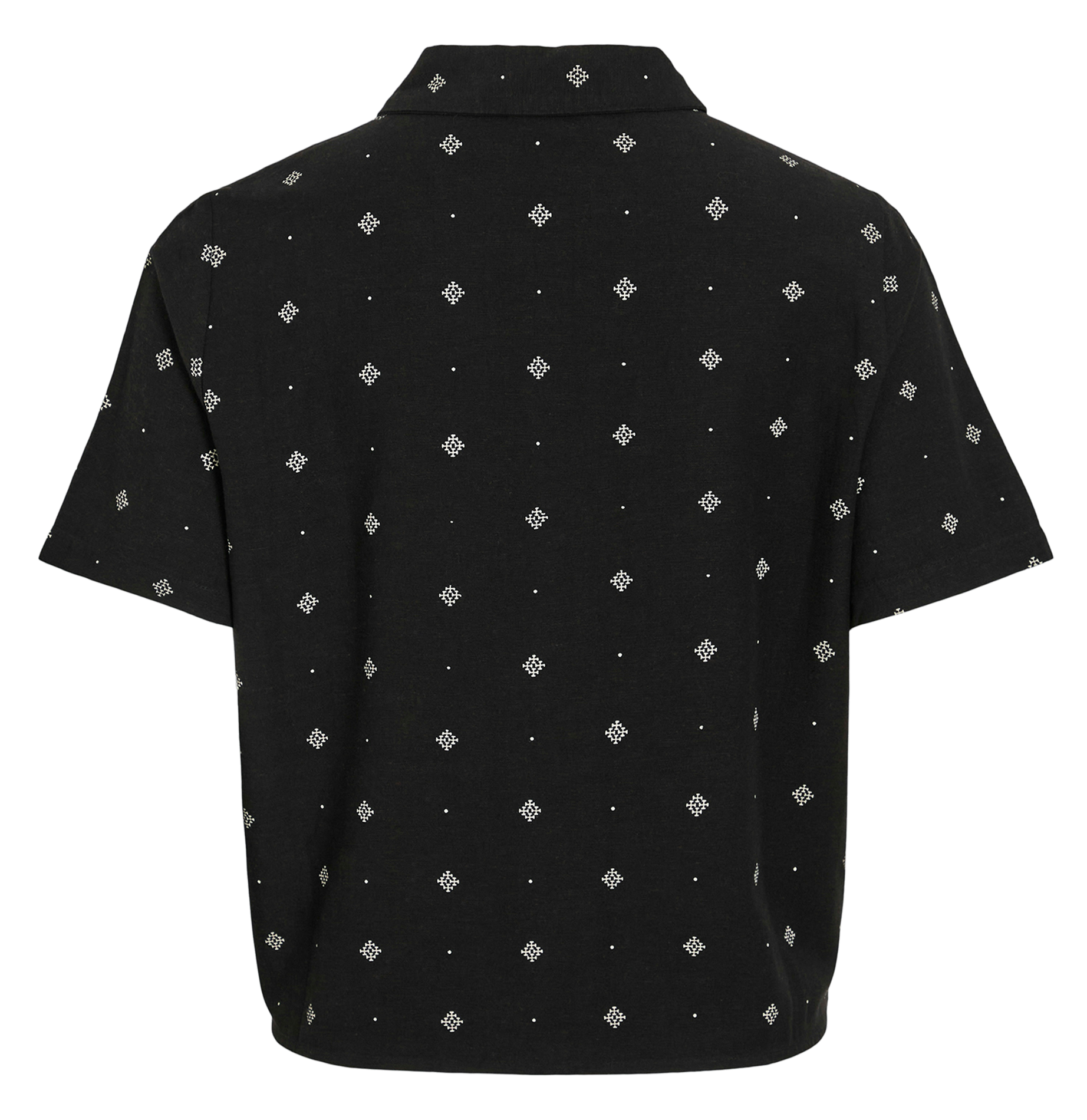 Gerade geschnittene Bluse aus bedruckter Viskose VILA Schwarz