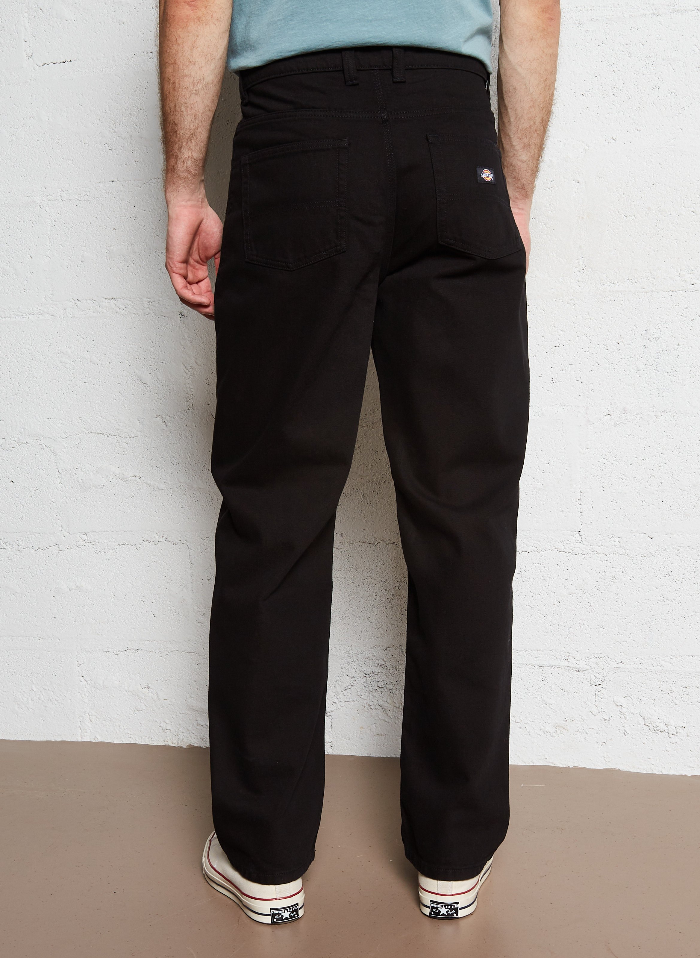 Cotton straight jeans DICKIES Black
