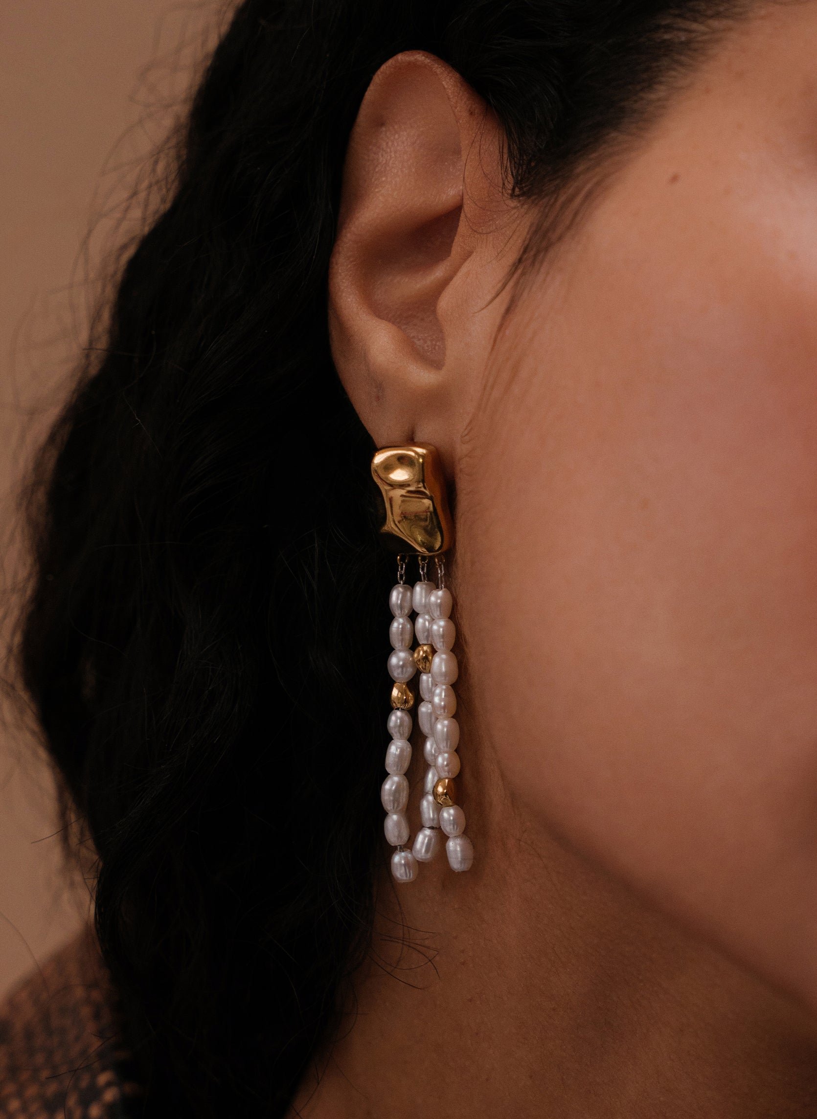Dangling earrings AEC Paris Golden