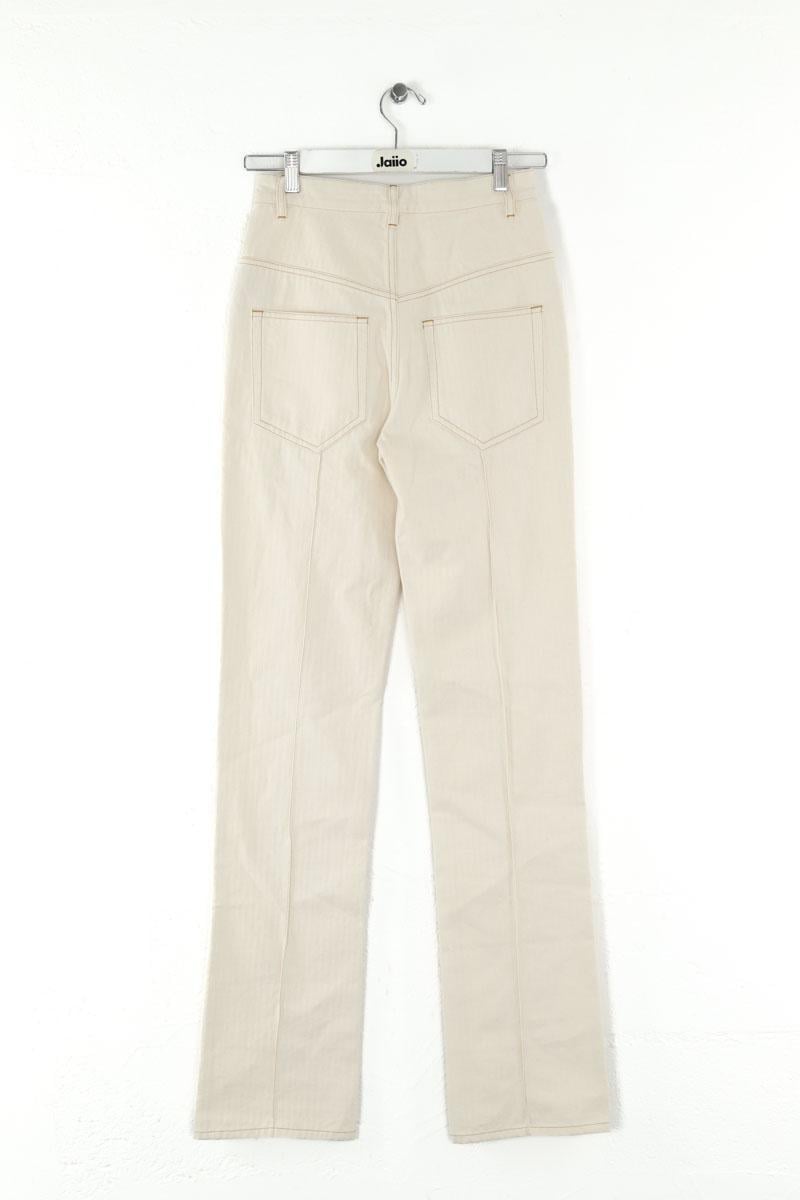 Cotton straight jeans ISABEL MARANT - Seconde Main Beige