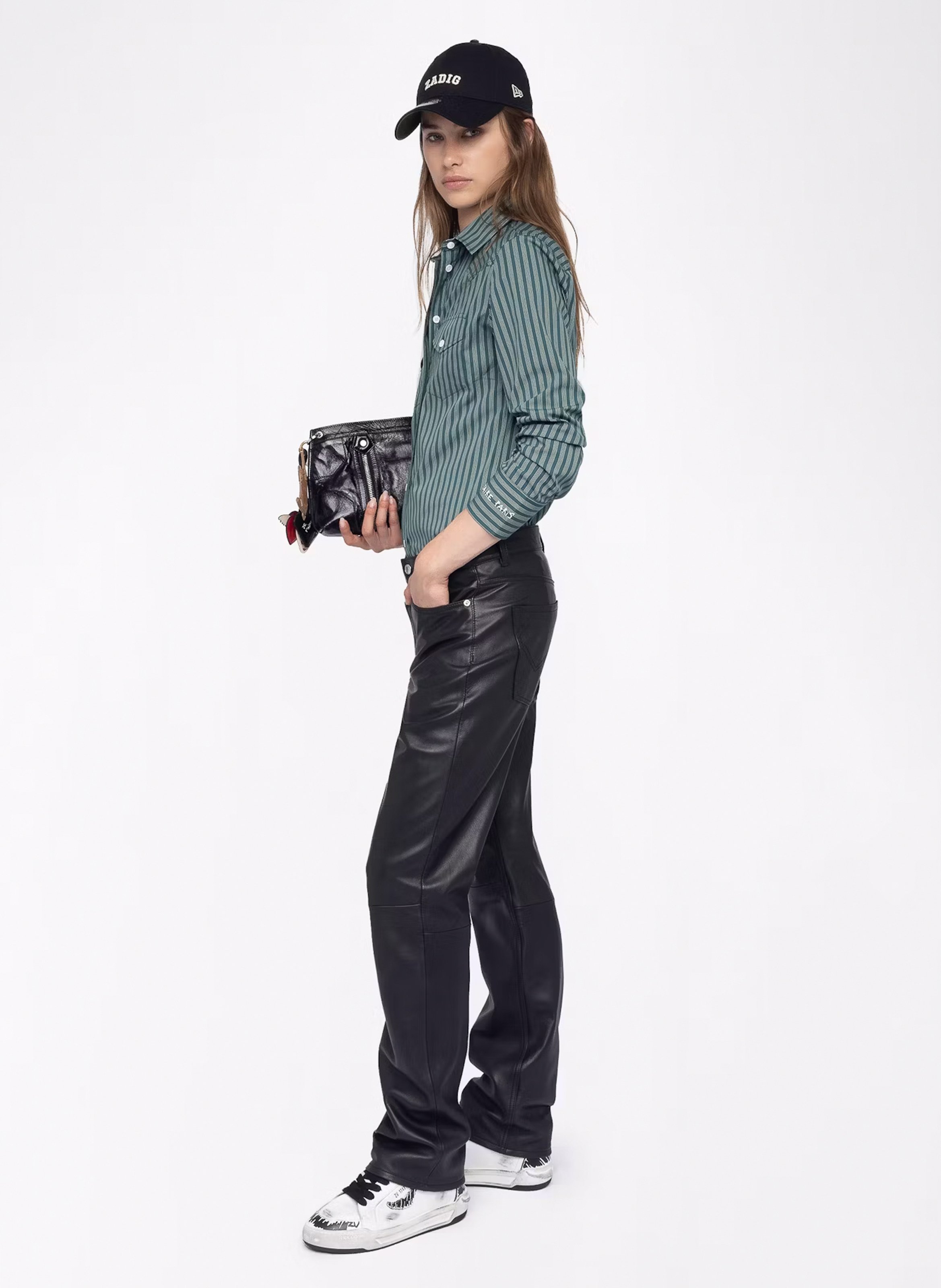 Chemise col classique en coton ZADIG&VOLTAIRE Vert