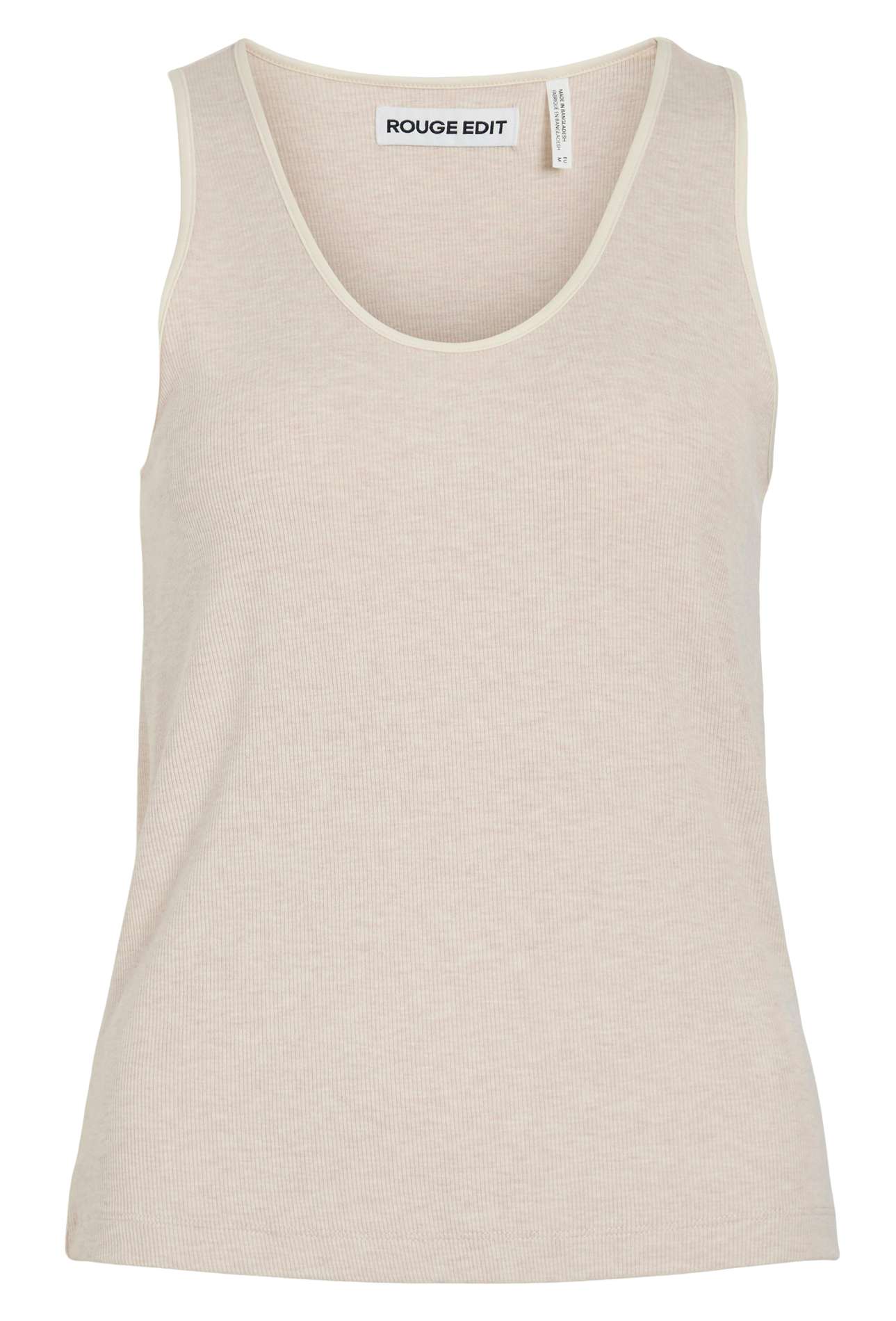 Bedrucktes Viskose-Top ROUGE EDIT Beige