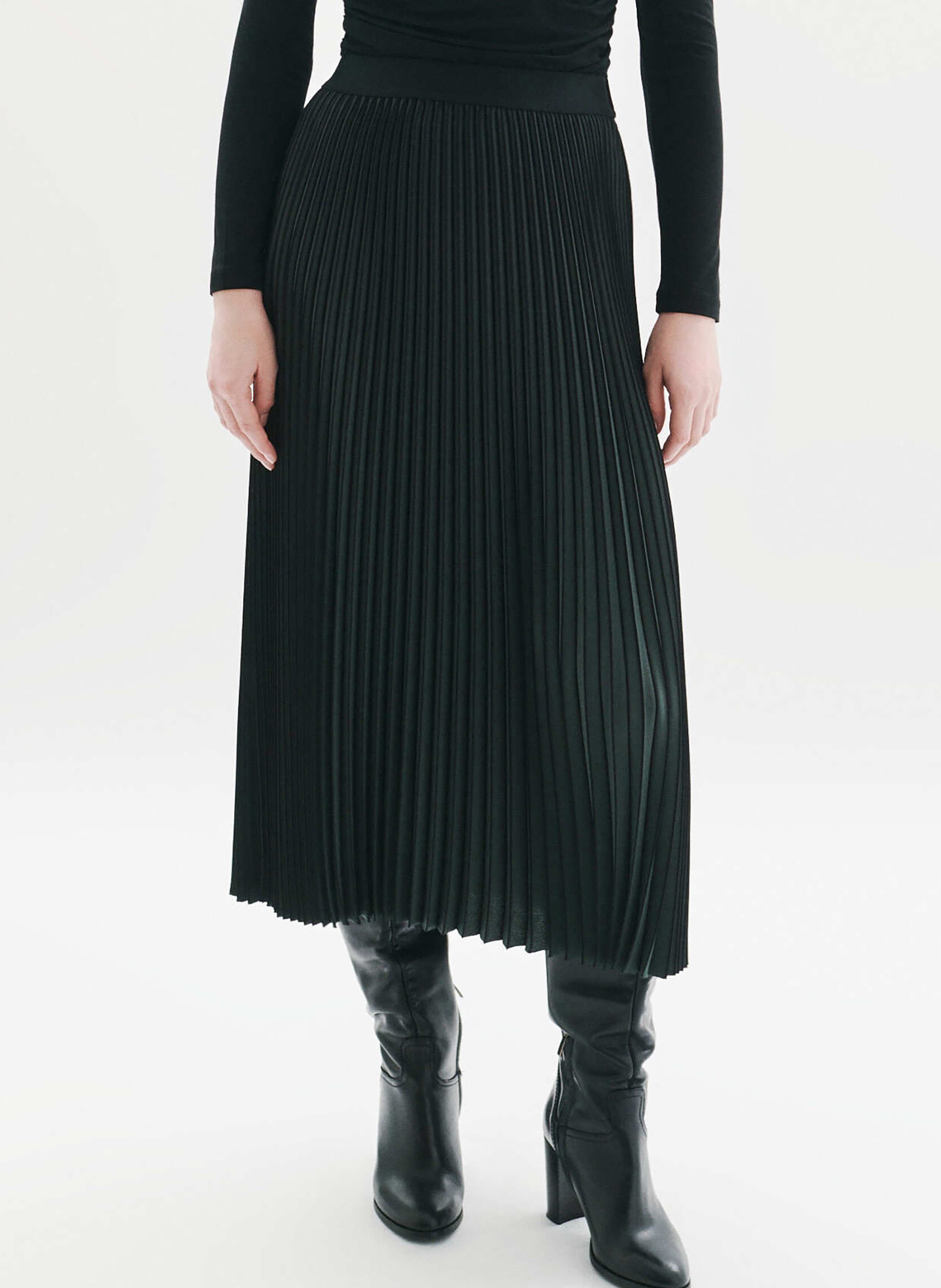 Jupe droite plissée CAROLL