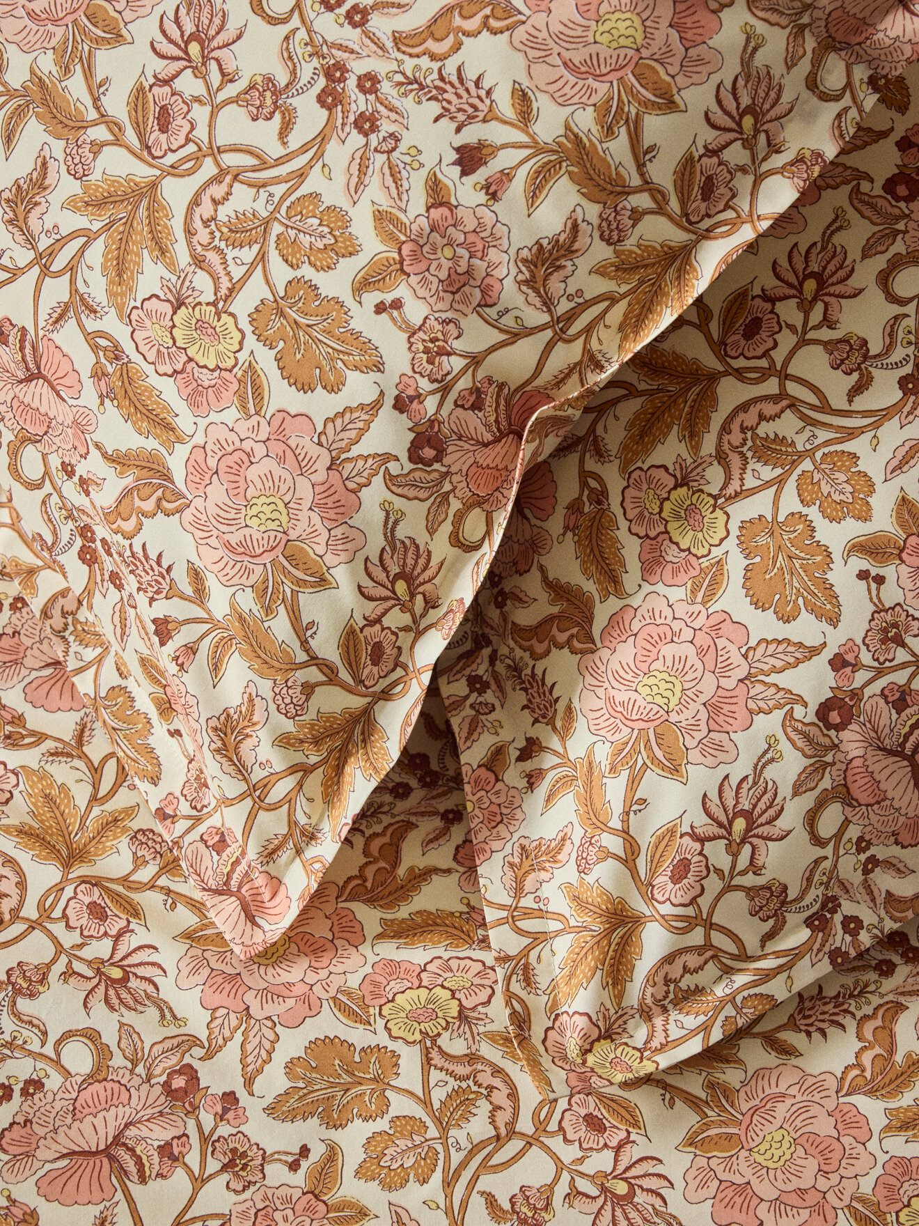 Cotton percale pillowcase "Amelia" CYRILLUS Brown