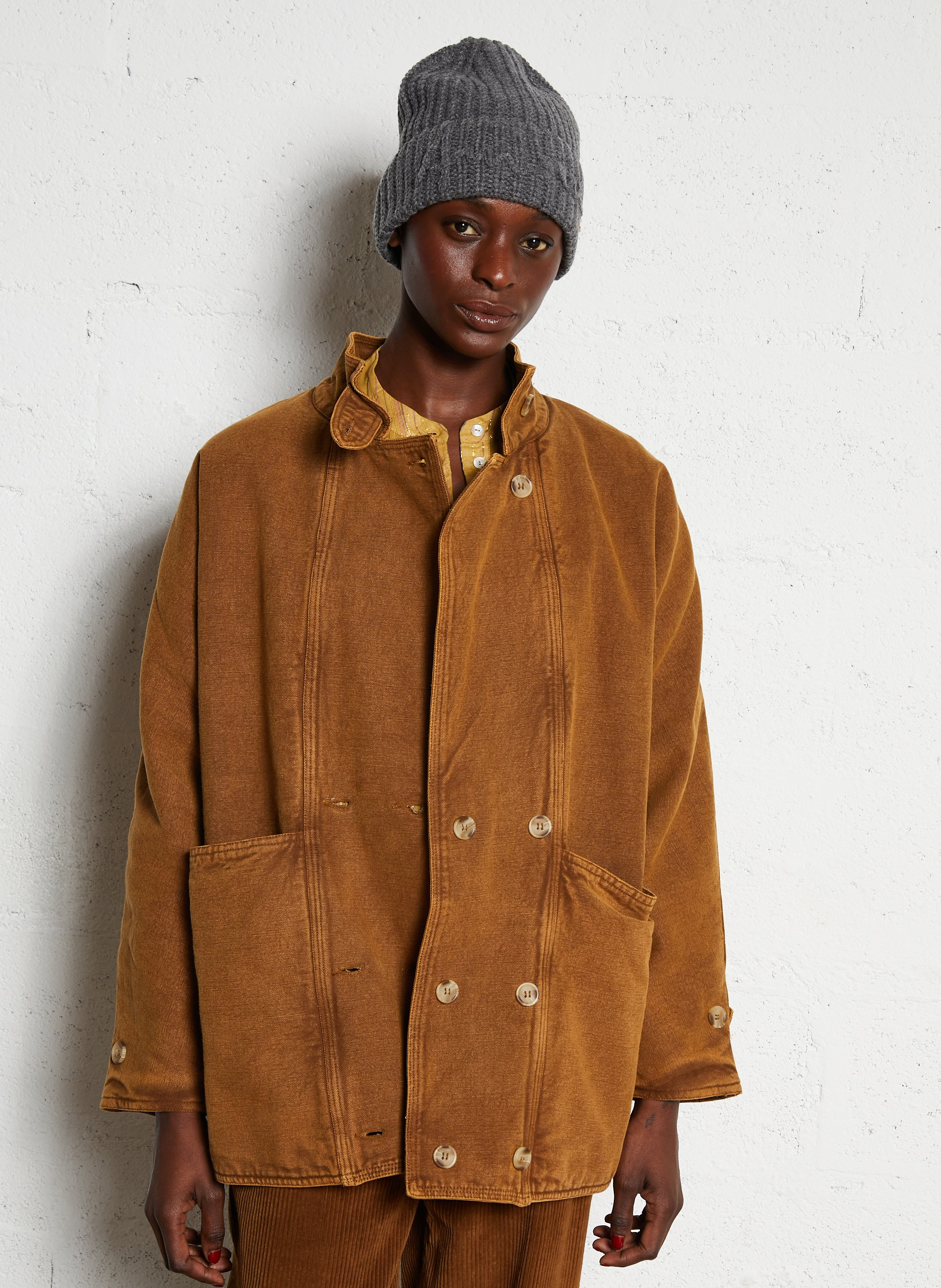 Manteau en denim col montant LEON & HARPER