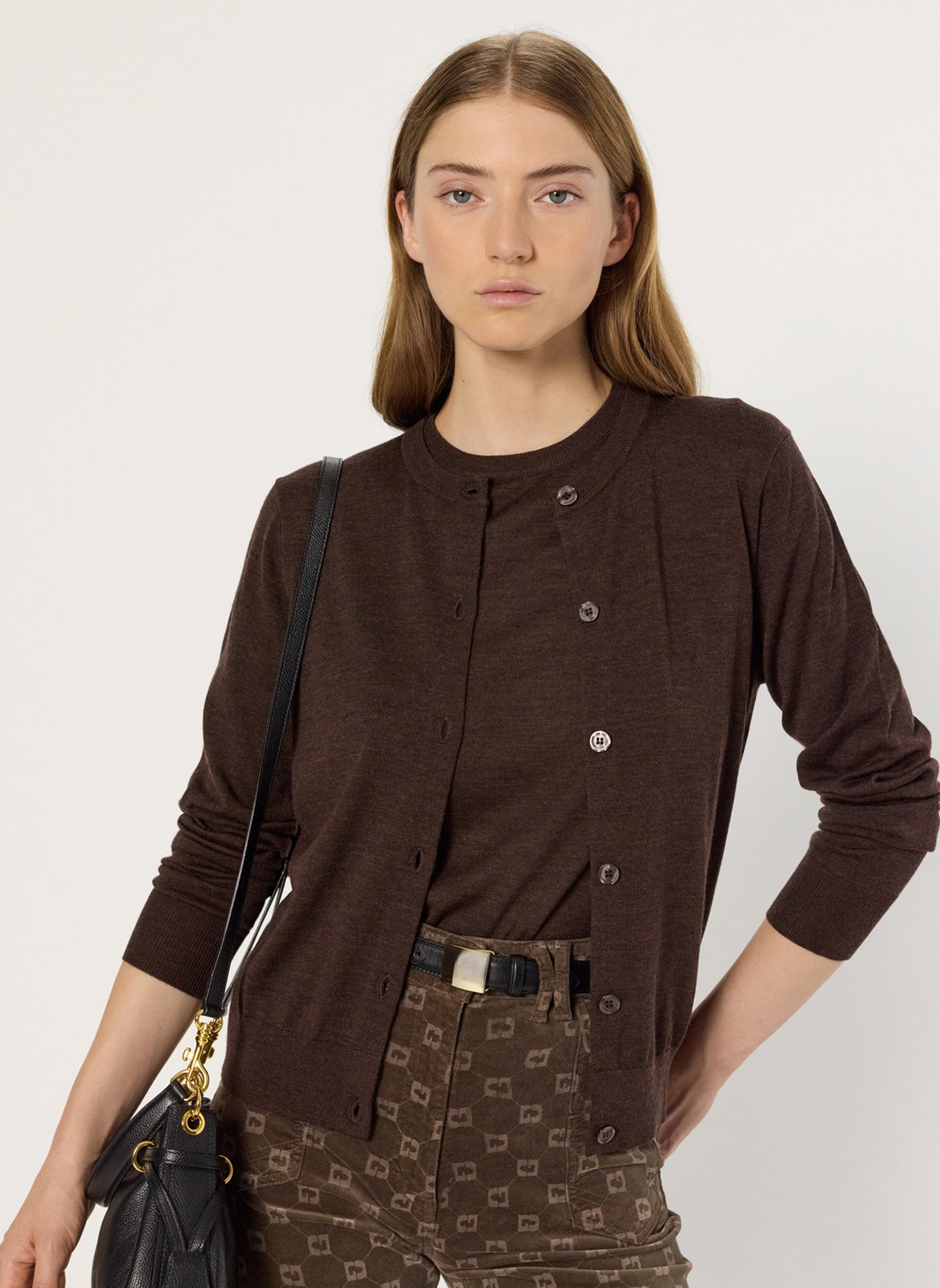 Gilet col rond en laine GERARD DAREL