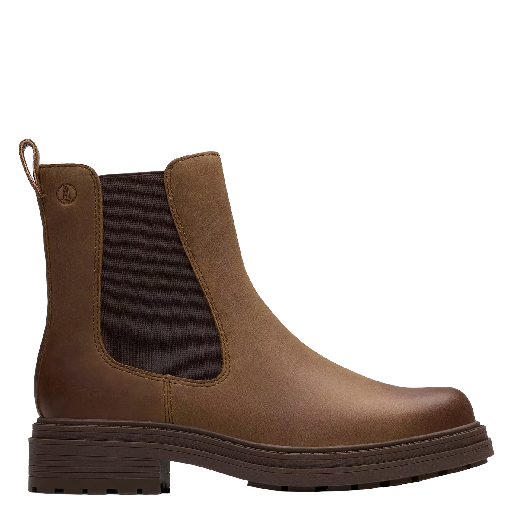 Boots Chelsea en cuir vieilli CLARKS Marron