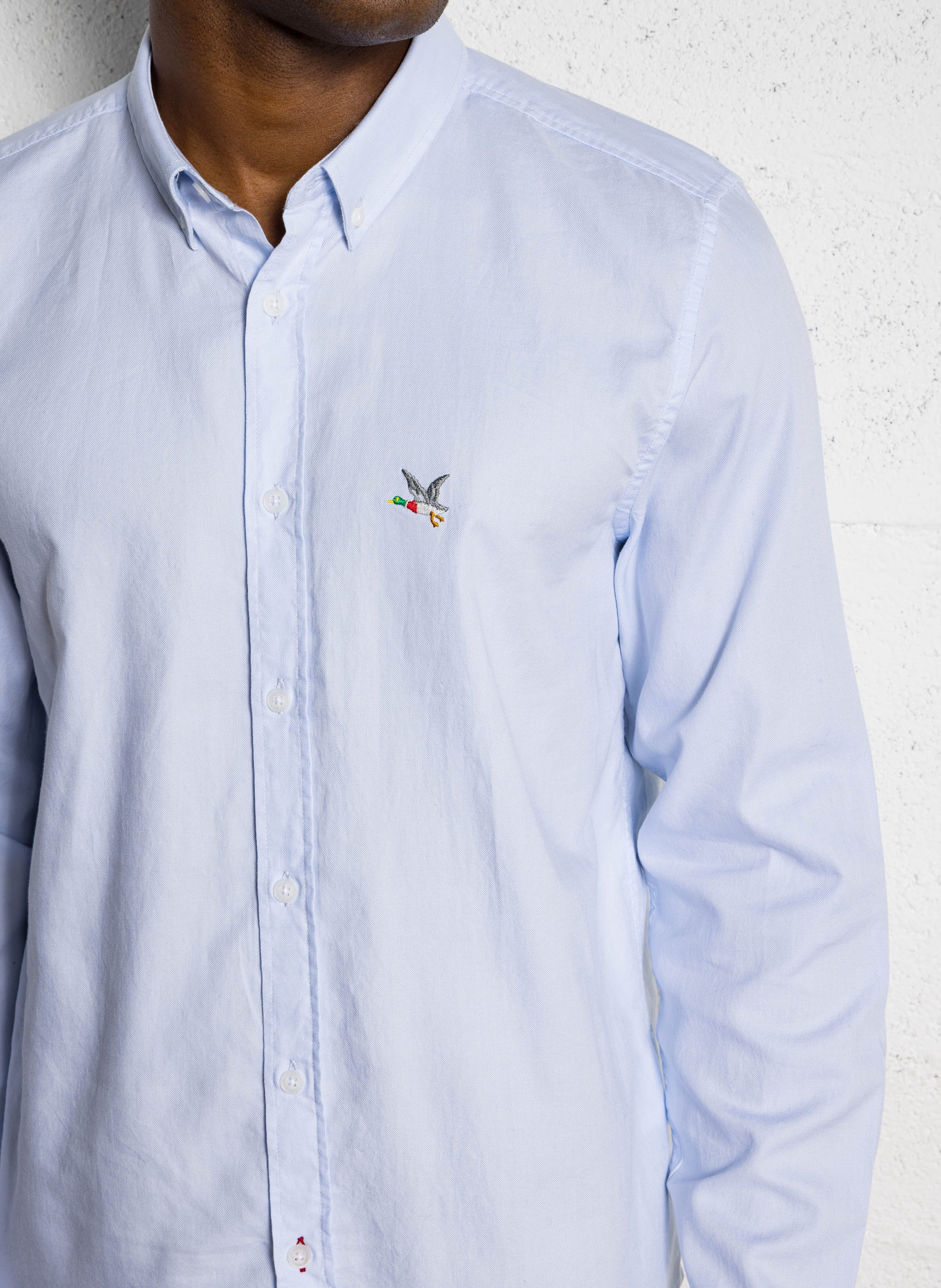 Chemise col américain en coton CHEVIGNON Bleu