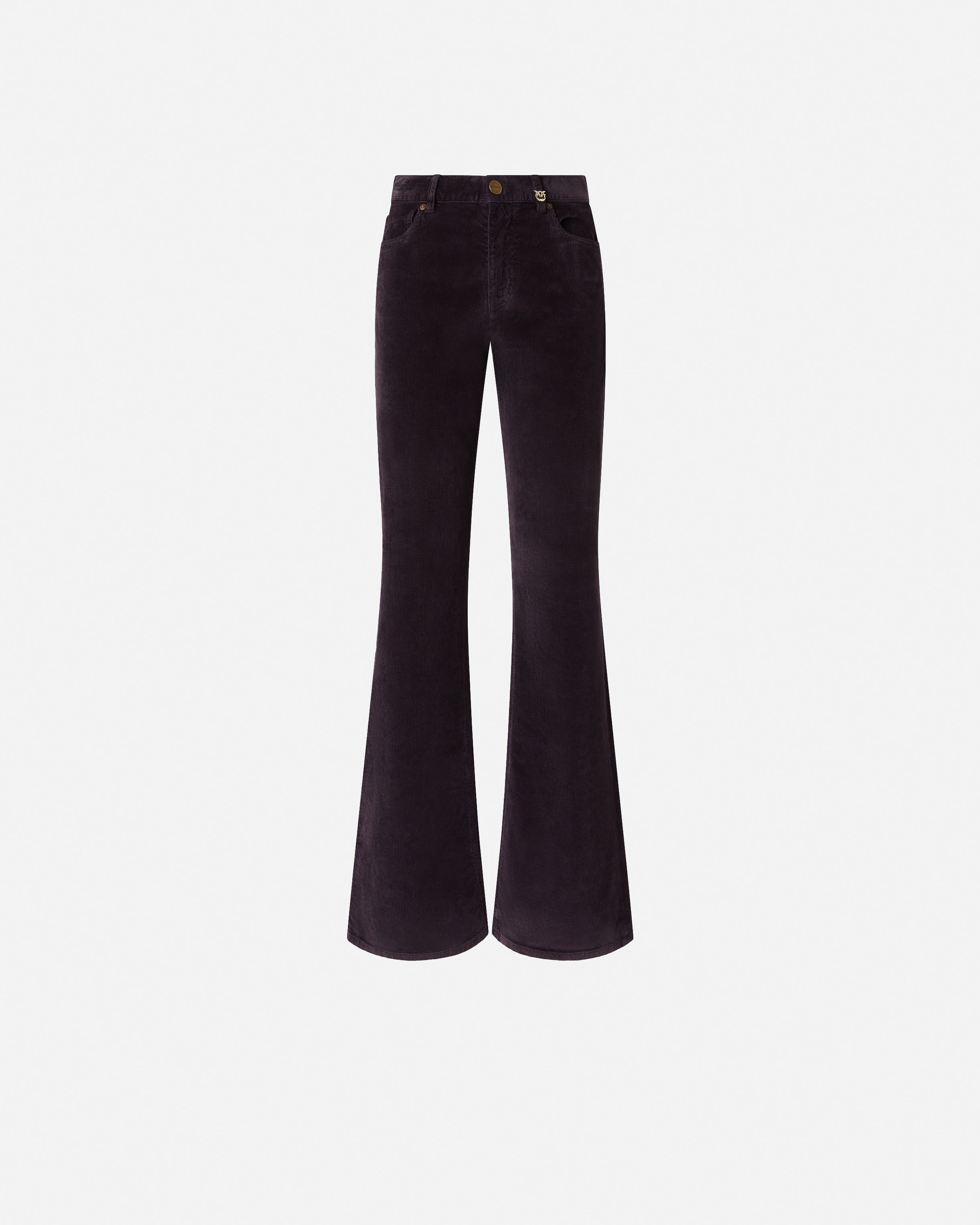 Flared corduroy pants PINKO Purple