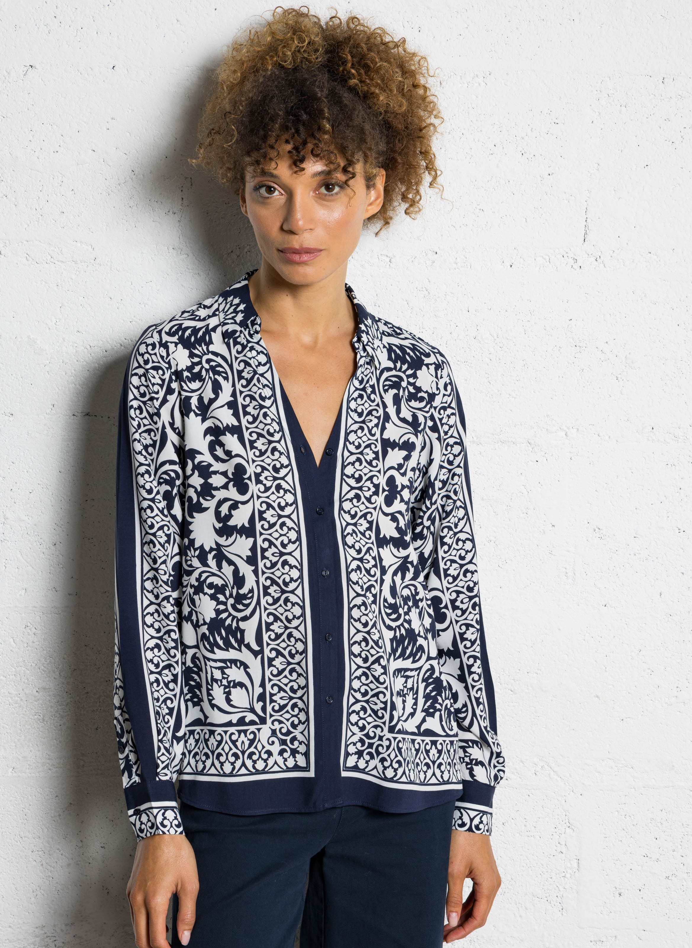 Blouse met klassieke kraag SUD EXPRESS