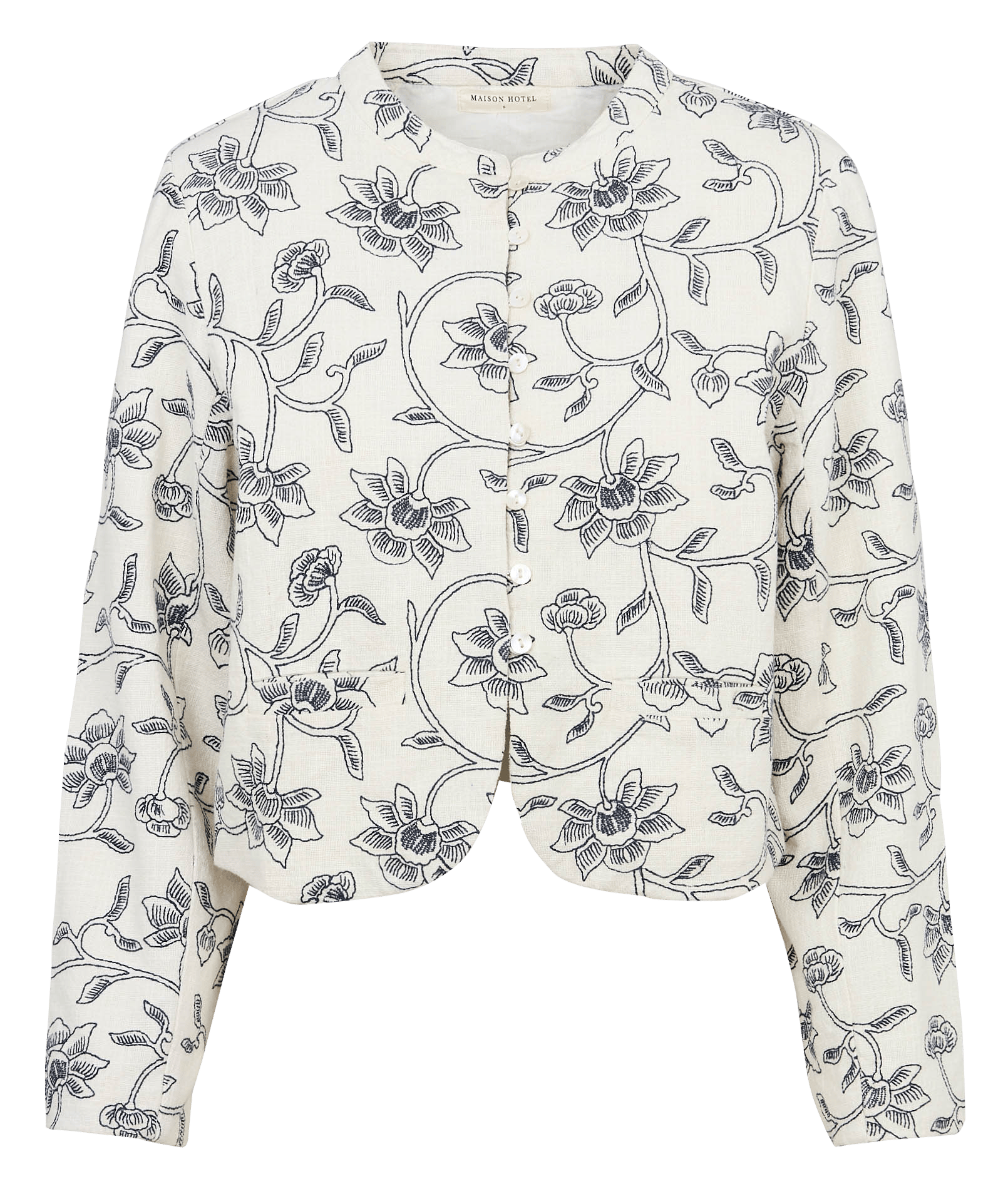 Veste droite en coton MAISON HOTEL Blanc
