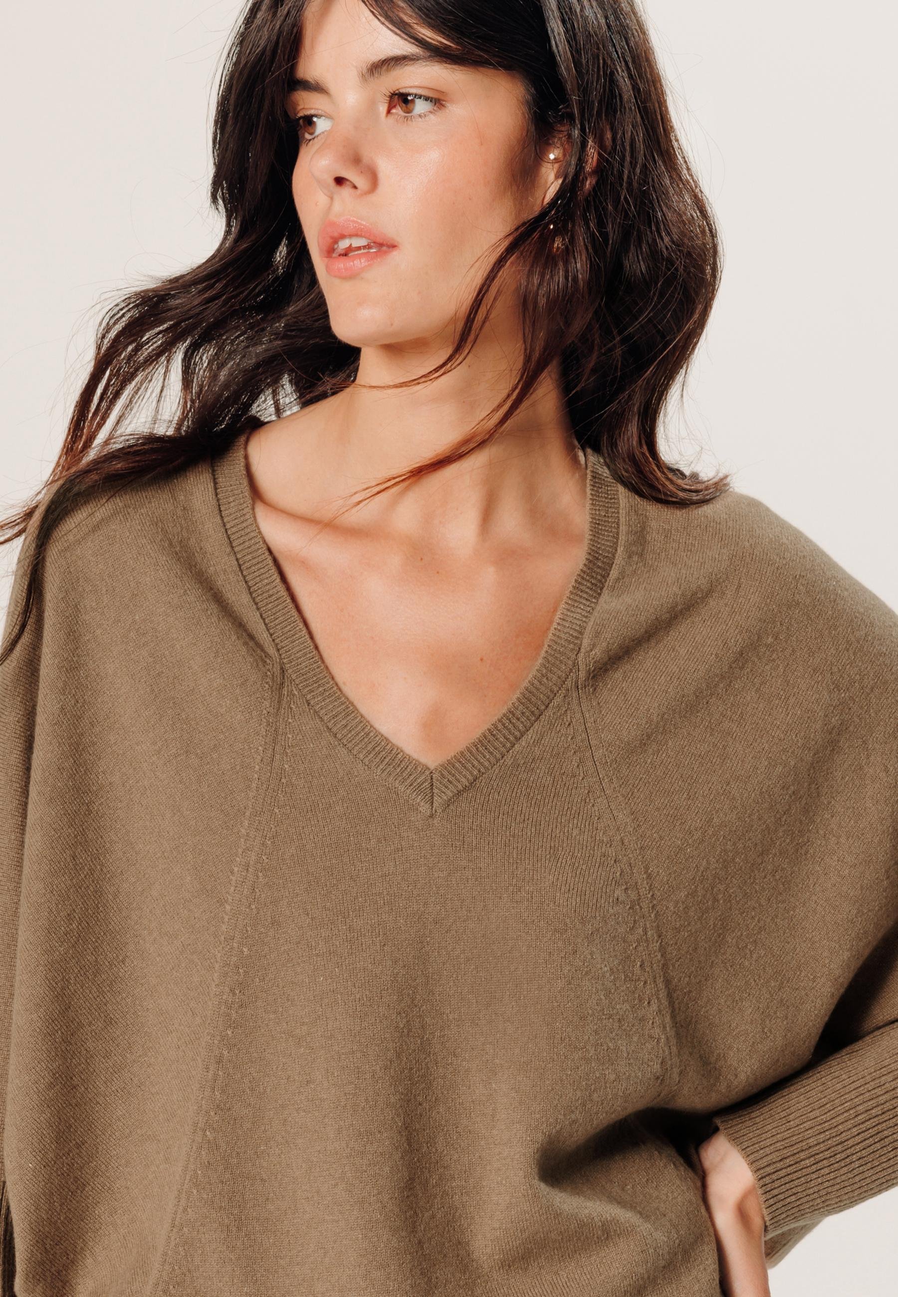 Oversized cashmere sweater RODIER Brown