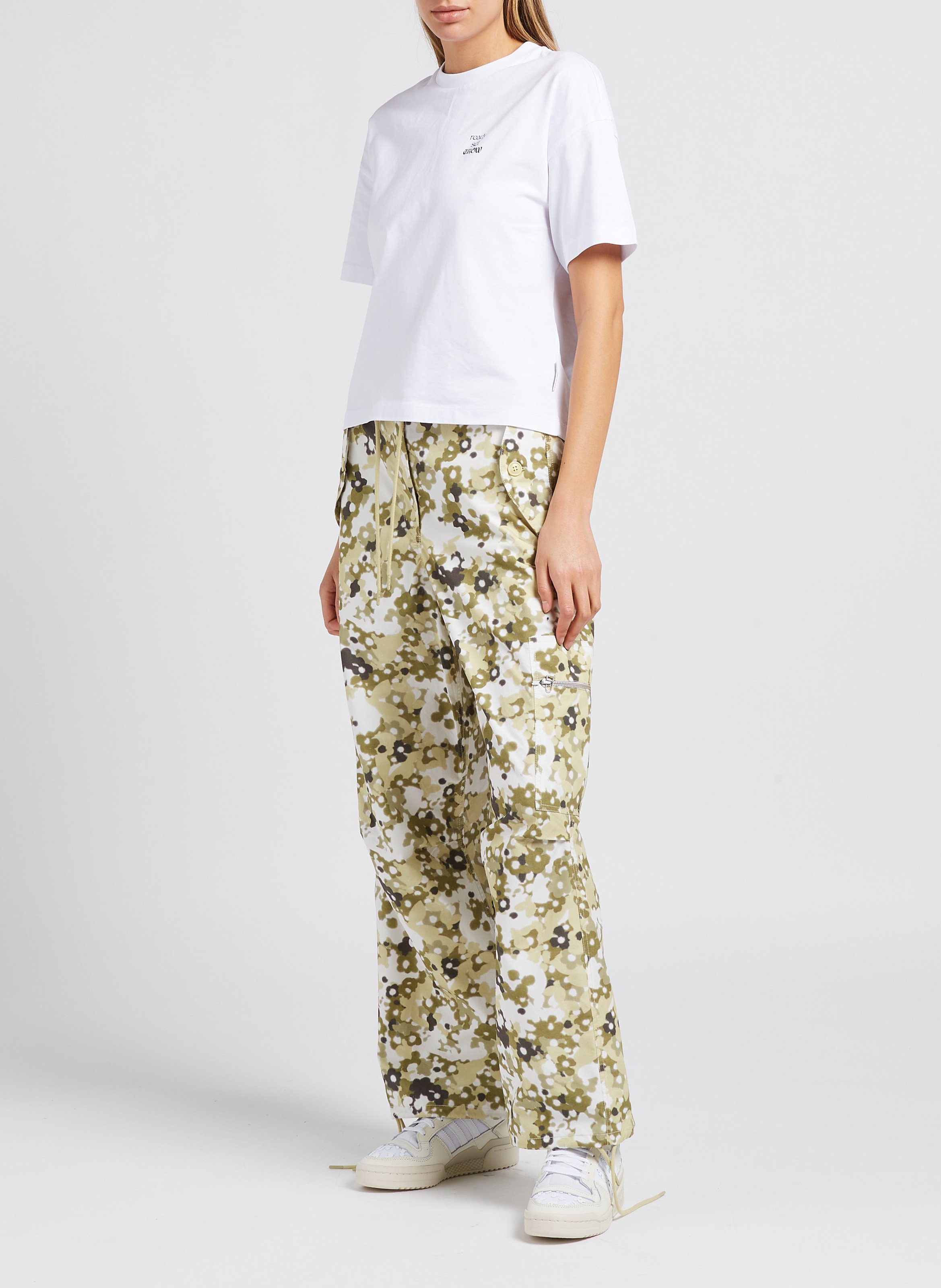 Baskets montantes en cuir Blanc