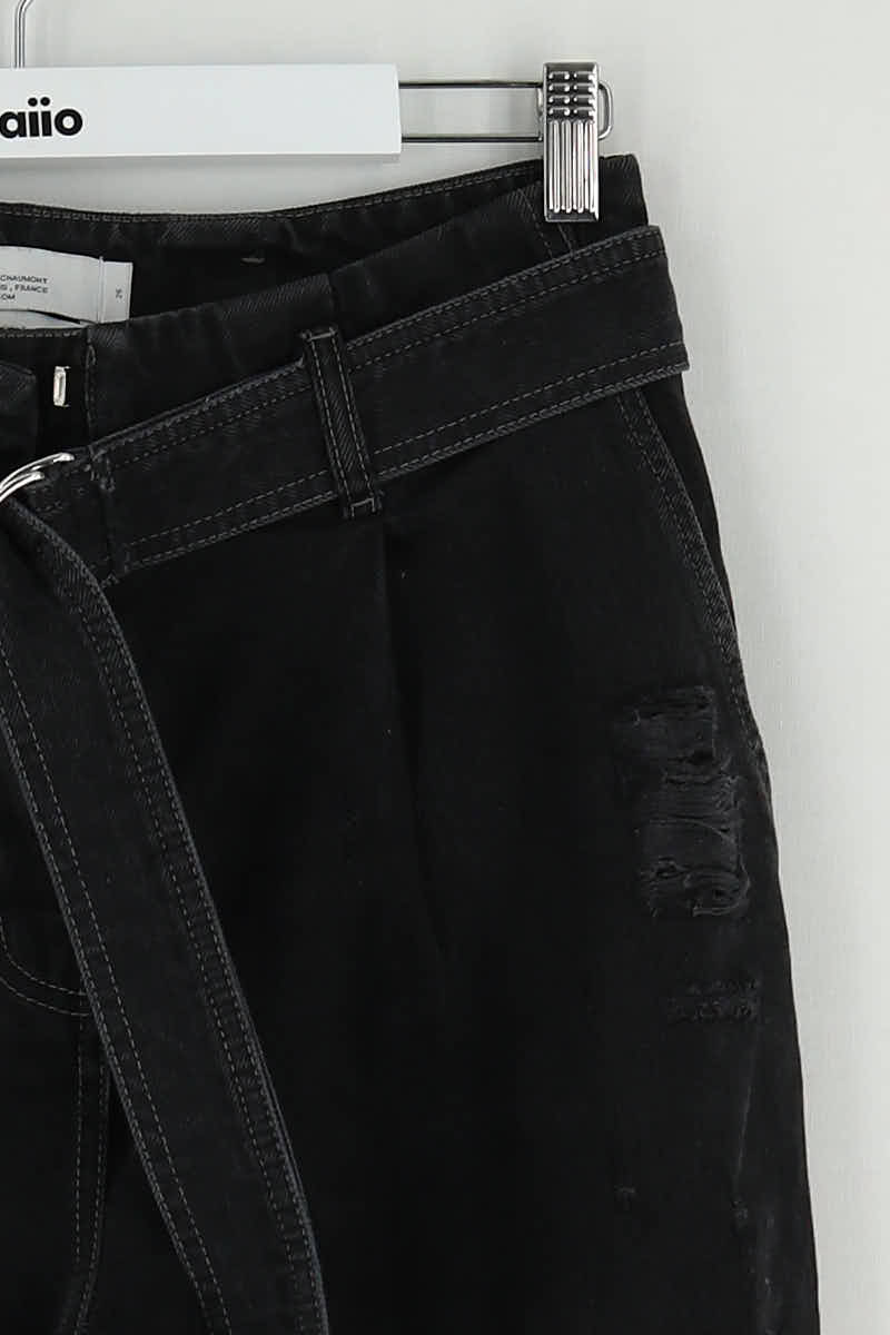 - Straight-leg jeans
- 5 pockets
- Straight cut
- Faded effect IRO - Seconde Main Black