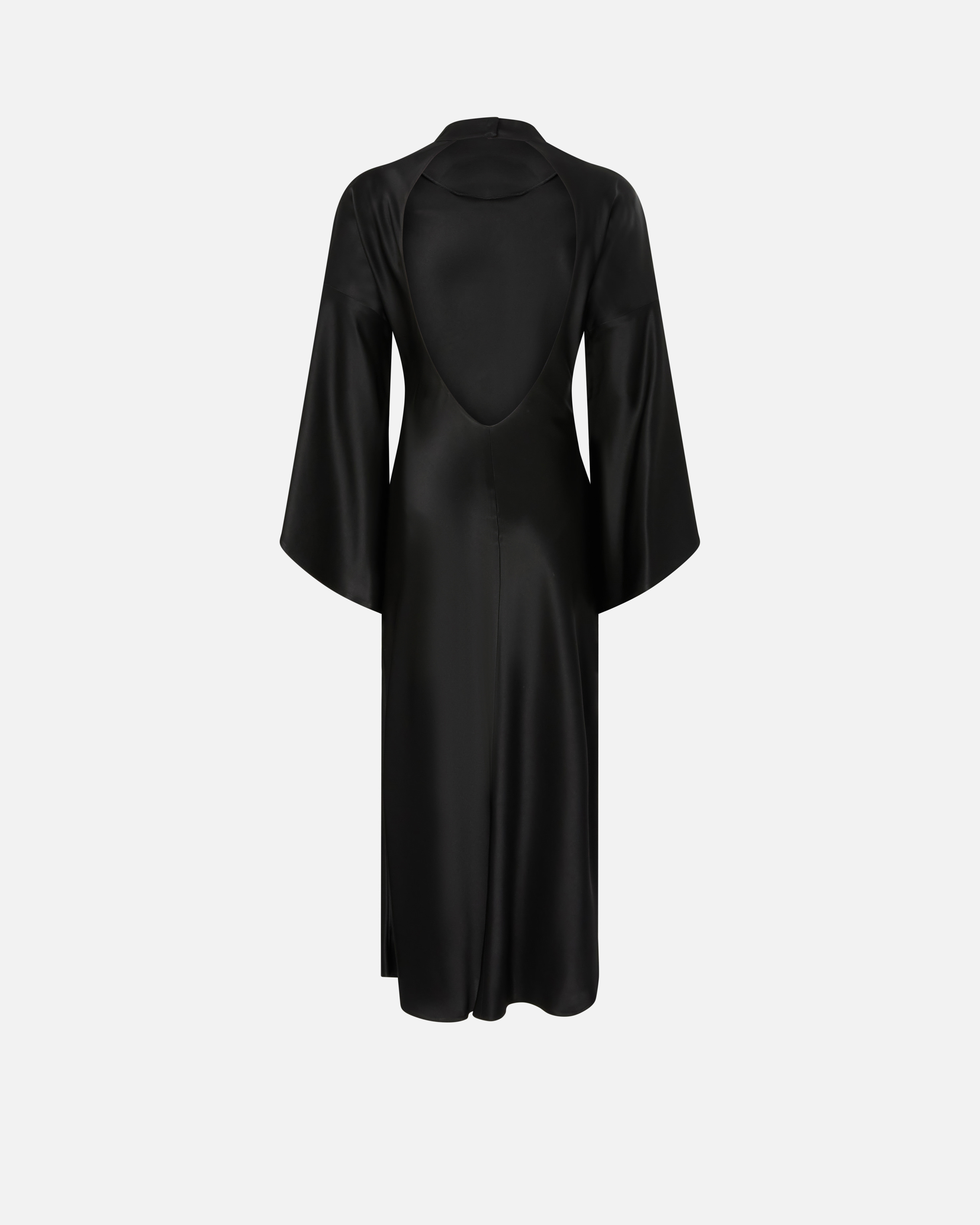 Flowy Long Satin Dress PINKO Black