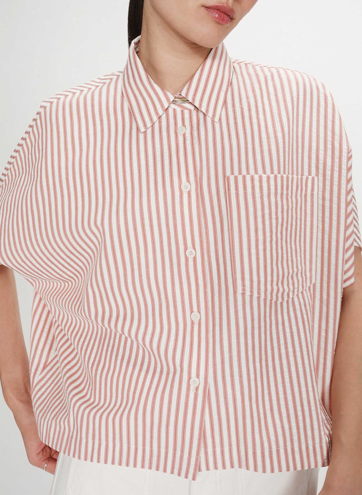 Chemise col classique en coton mélangé GRACE ET MILA