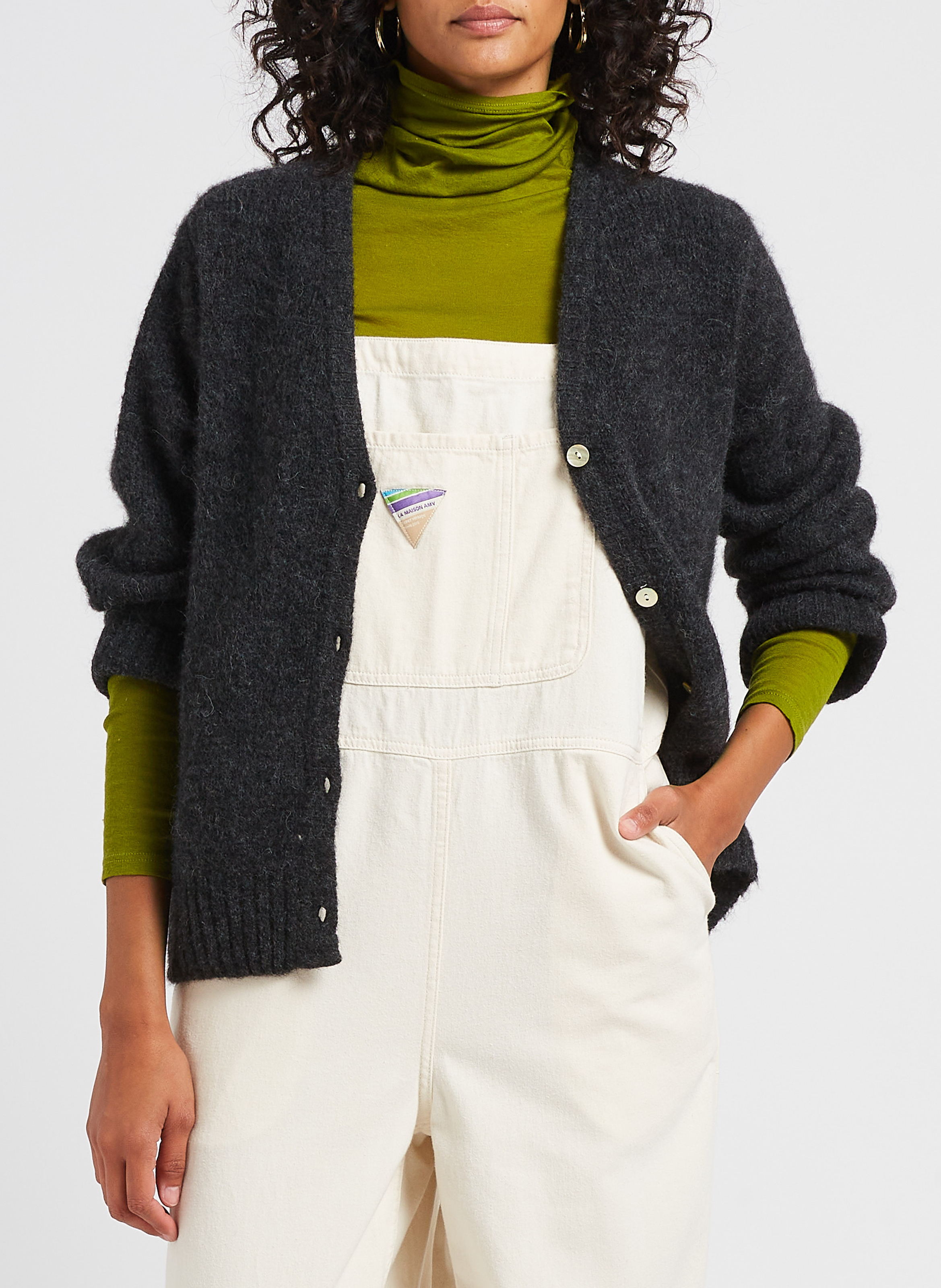 Loose-fit V-neck cardigan AMERICAN VINTAGE