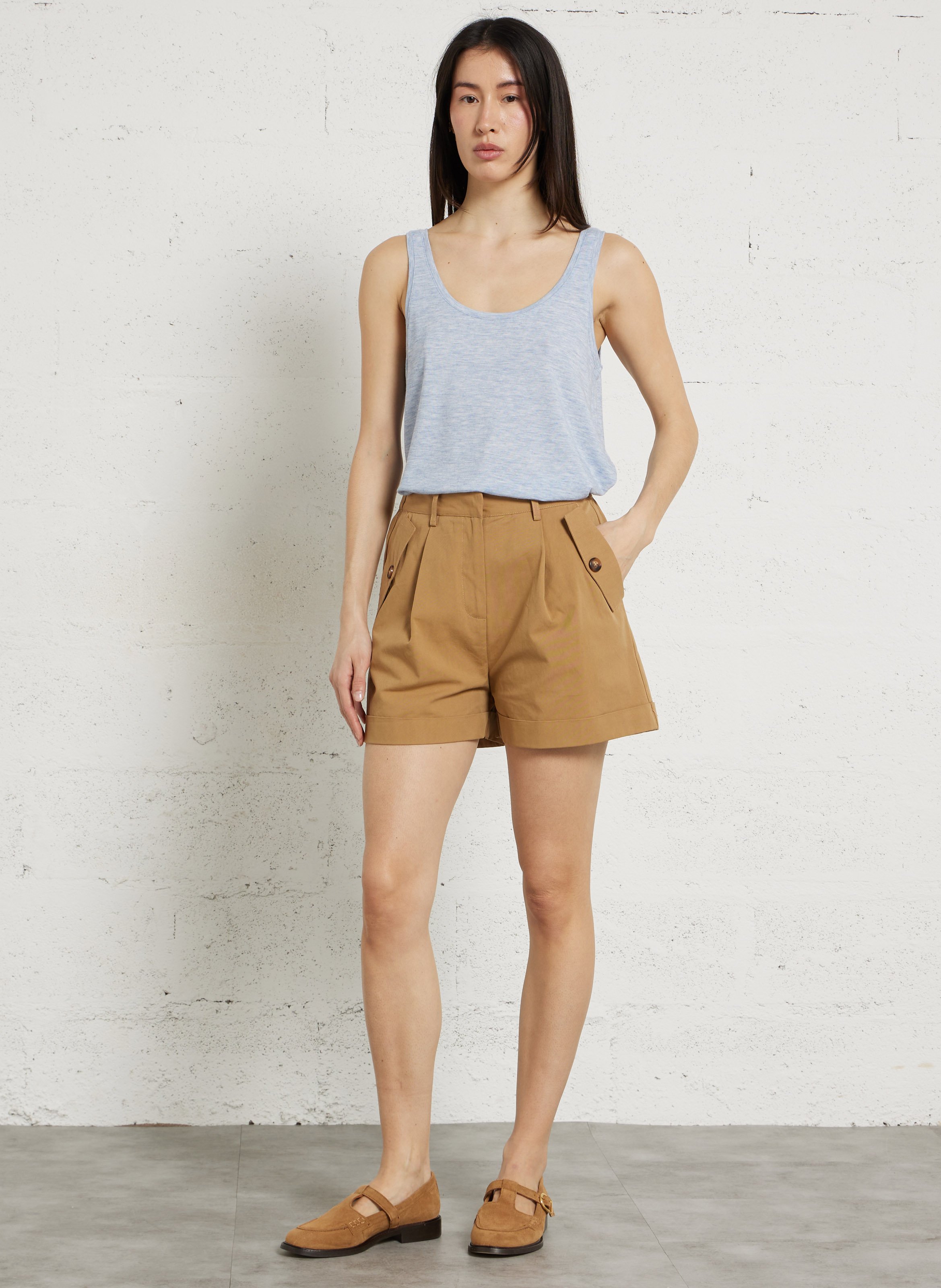 Débardeur ample col rond LA PETITE ETOILE Bleu