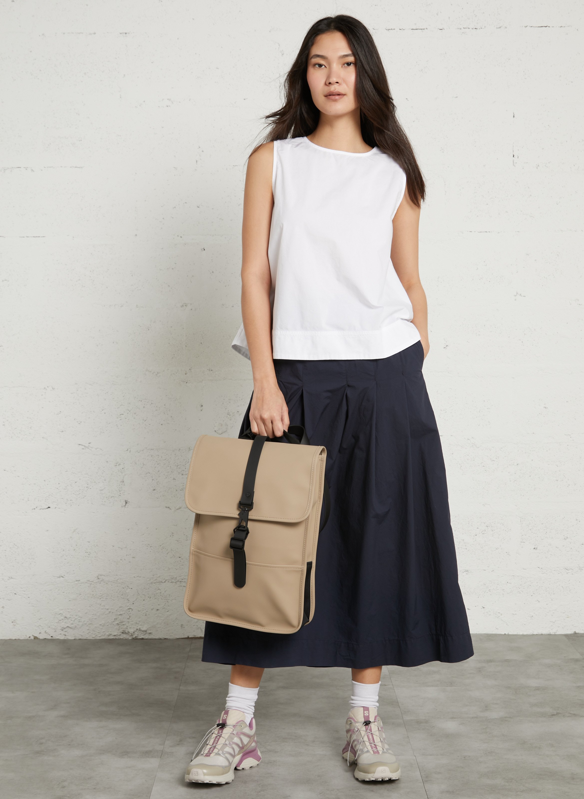 Waterproof backpack RAINS Beige