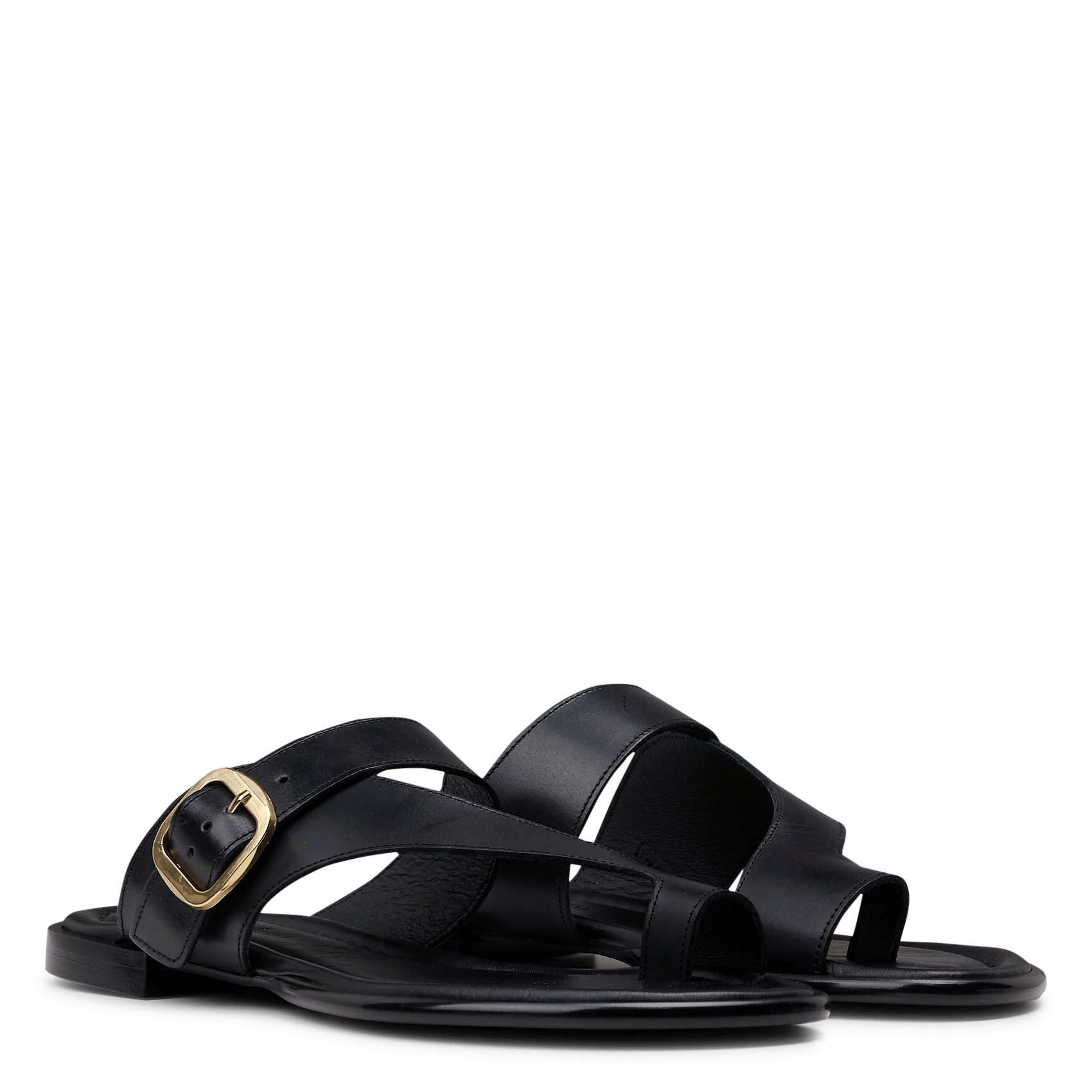 Tong en cuir MELLOW YELLOW Noir