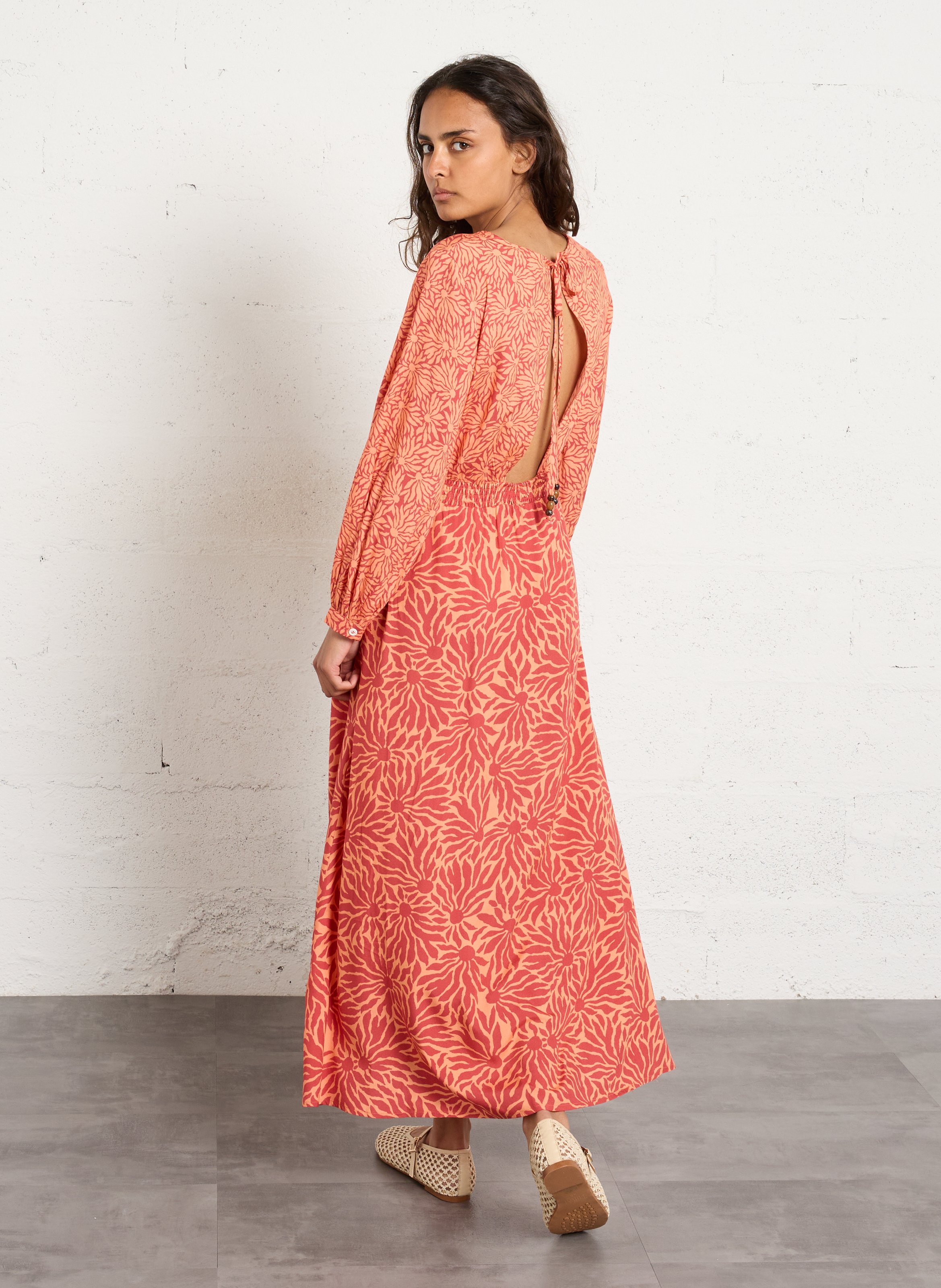 Robe longue col V LA PETITE ETOILE Bleu