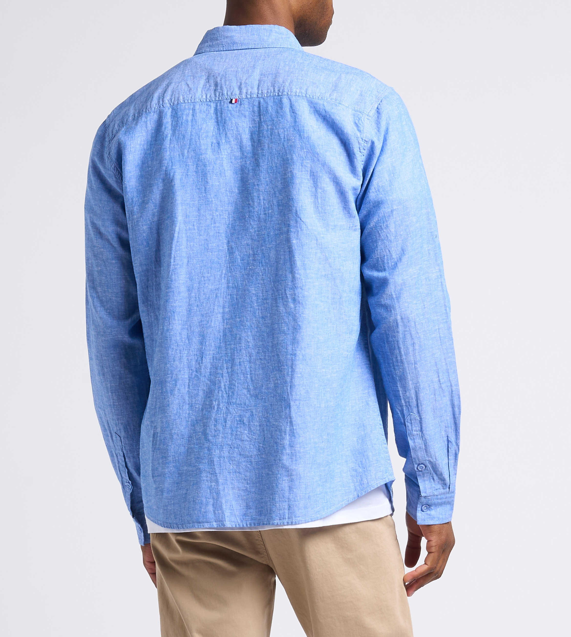 Chemise regular en lin et coton LE TEMPS DES CERISES Bleu