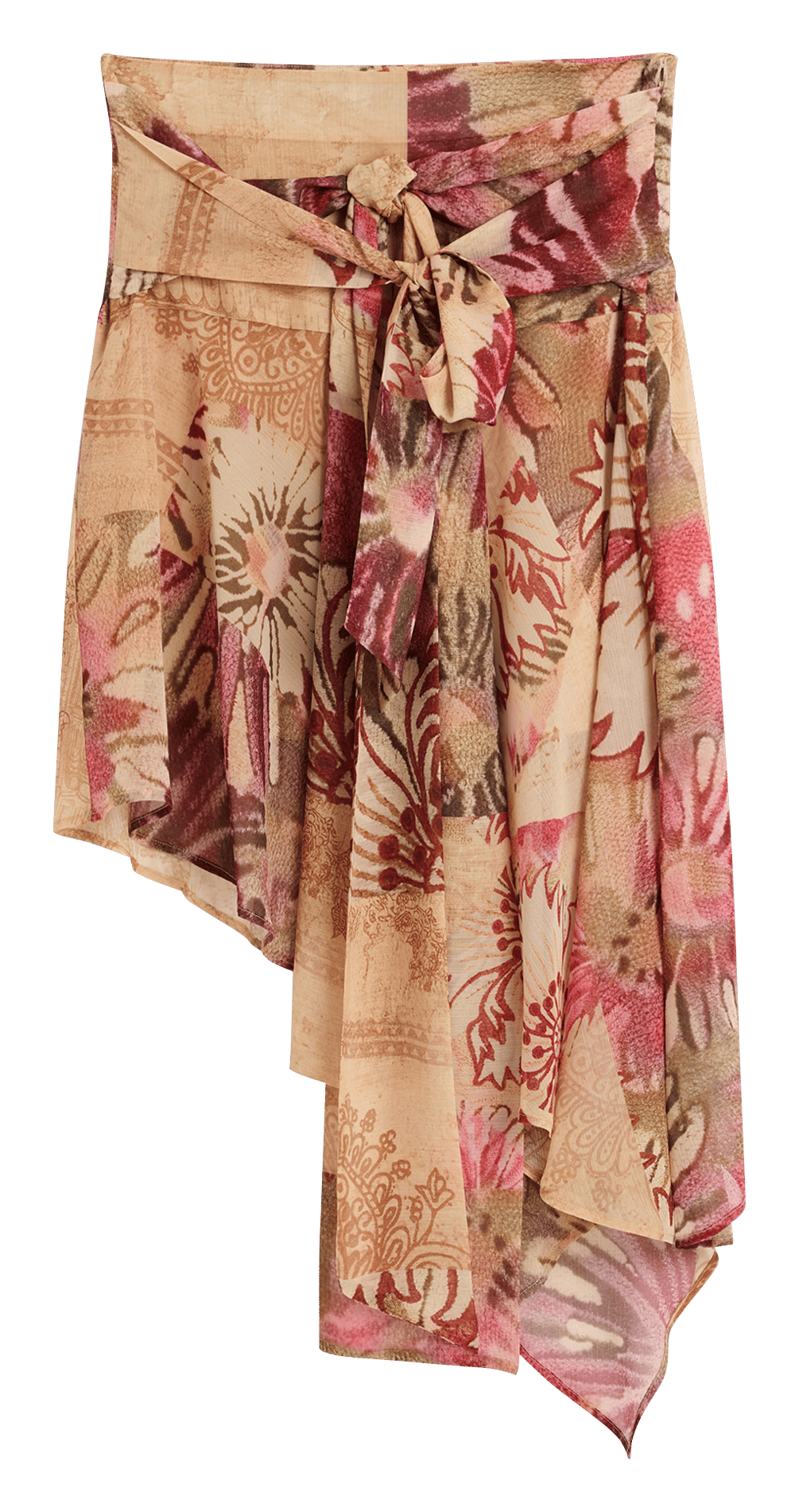 Robe midi asymétrique DESIGUAL Marron