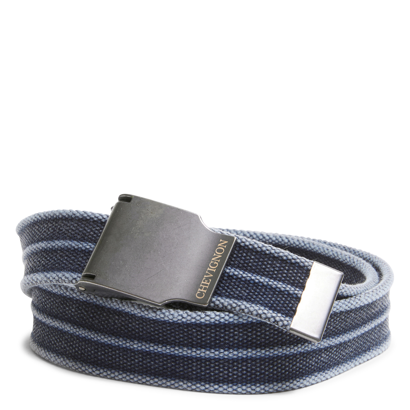 Gestreepte riem met metalen gesp CHEVIGNON Blauw