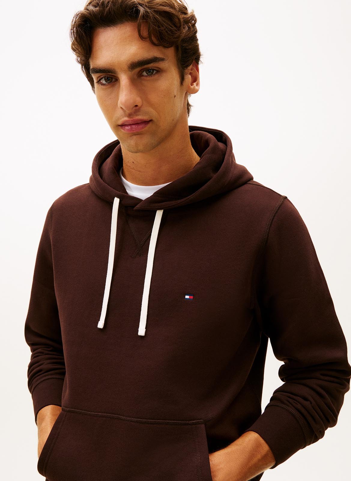 Sweat à capuche en coton mélangé | Marron TOMMY HILFIGER Homme