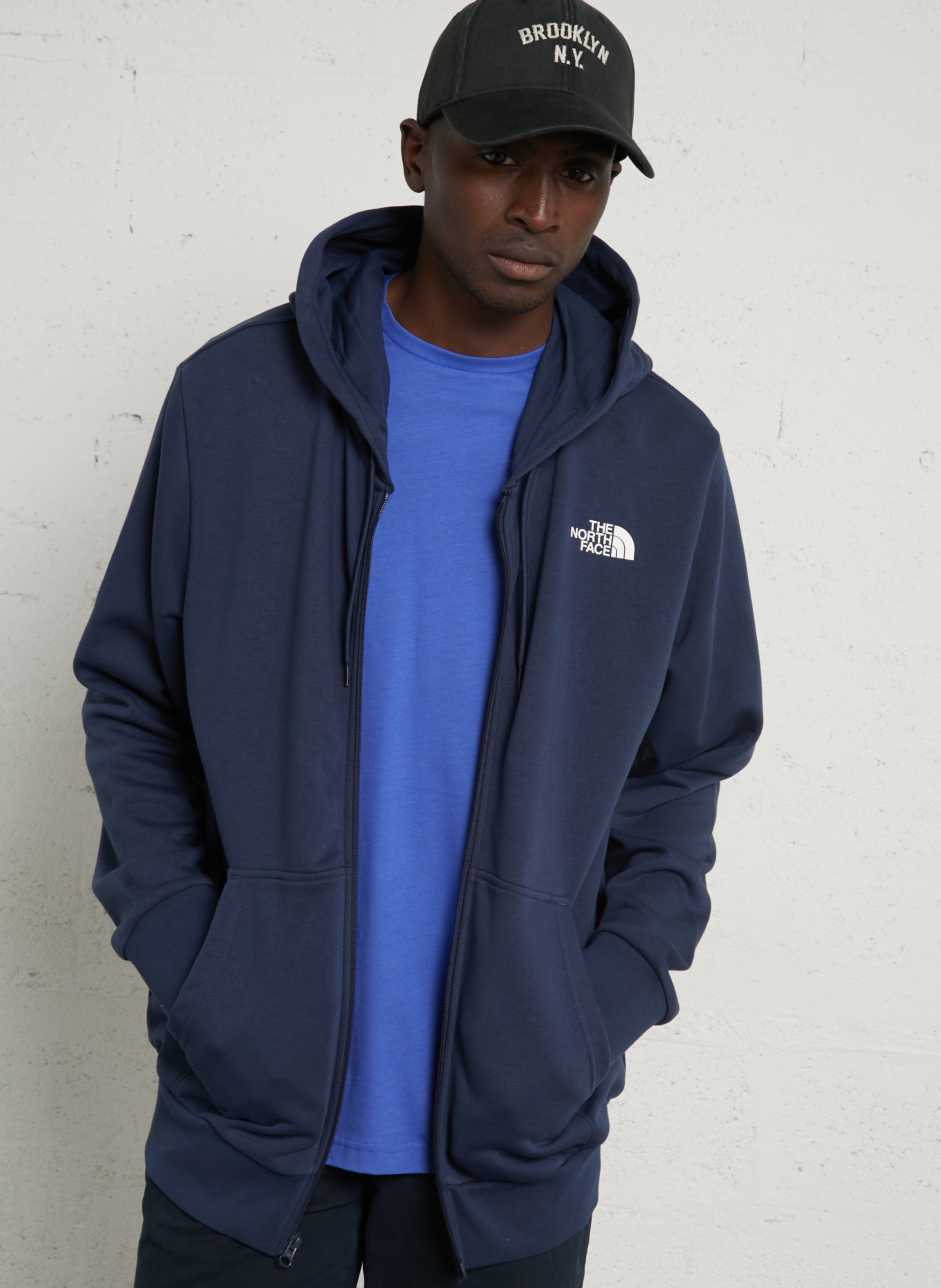 Sweat zippé à capuche uni THE NORTH FACE