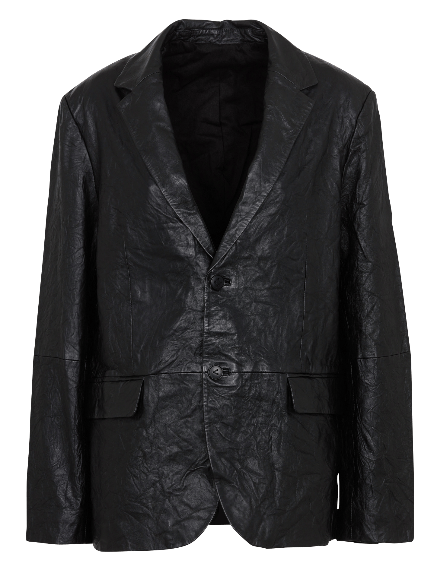 Veste col tailleur en cuir froissé ZADIG&VOLTAIRE