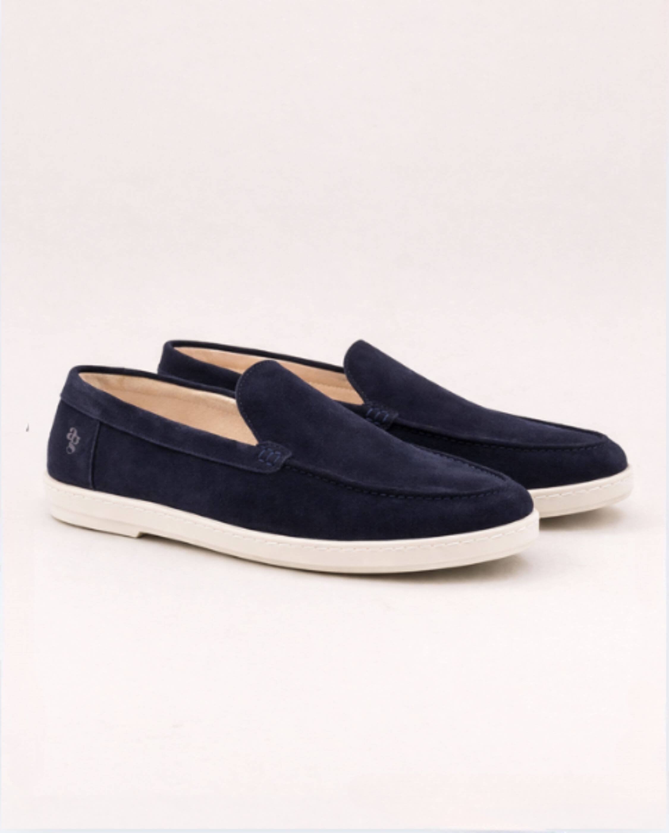 Men's moccasin, navy suede ANGARDE Blue