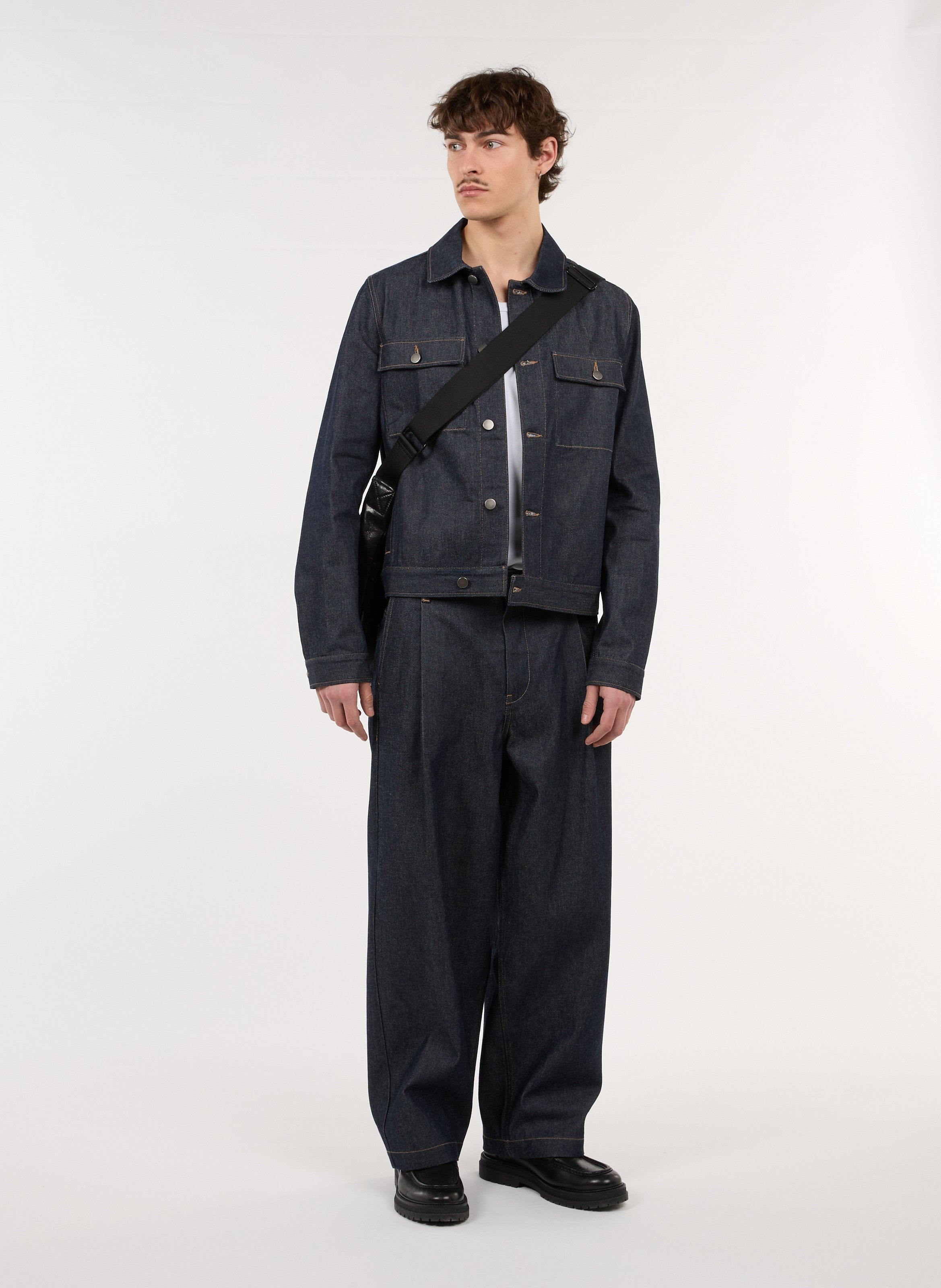 Csally - Gerade geschnittene Baumwollhose SAISON 1865 Blau