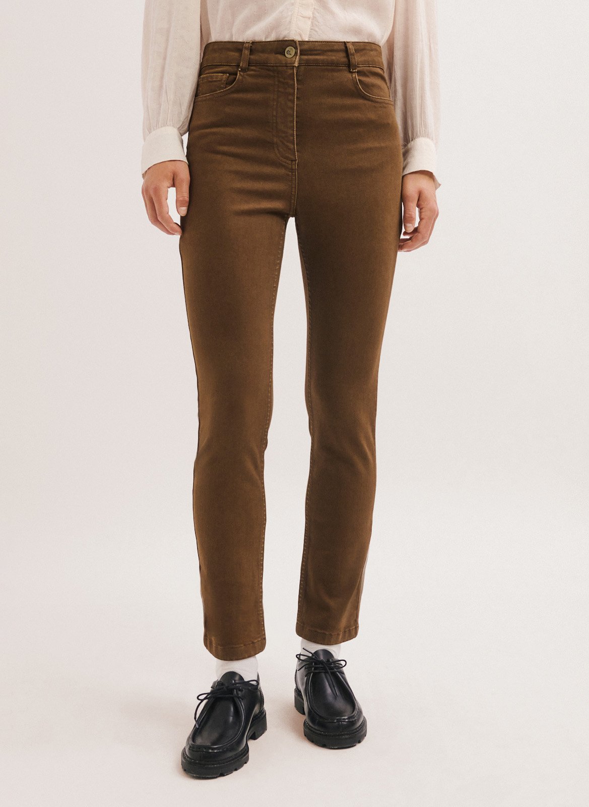 5-pocket slim-fit jeans PABLO Brown