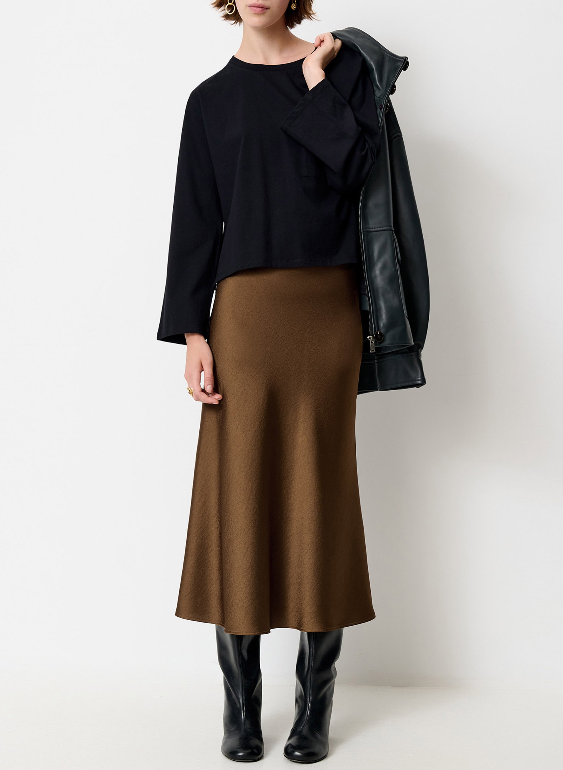 Oversized T-shirt van katoen SESSUN Zwart