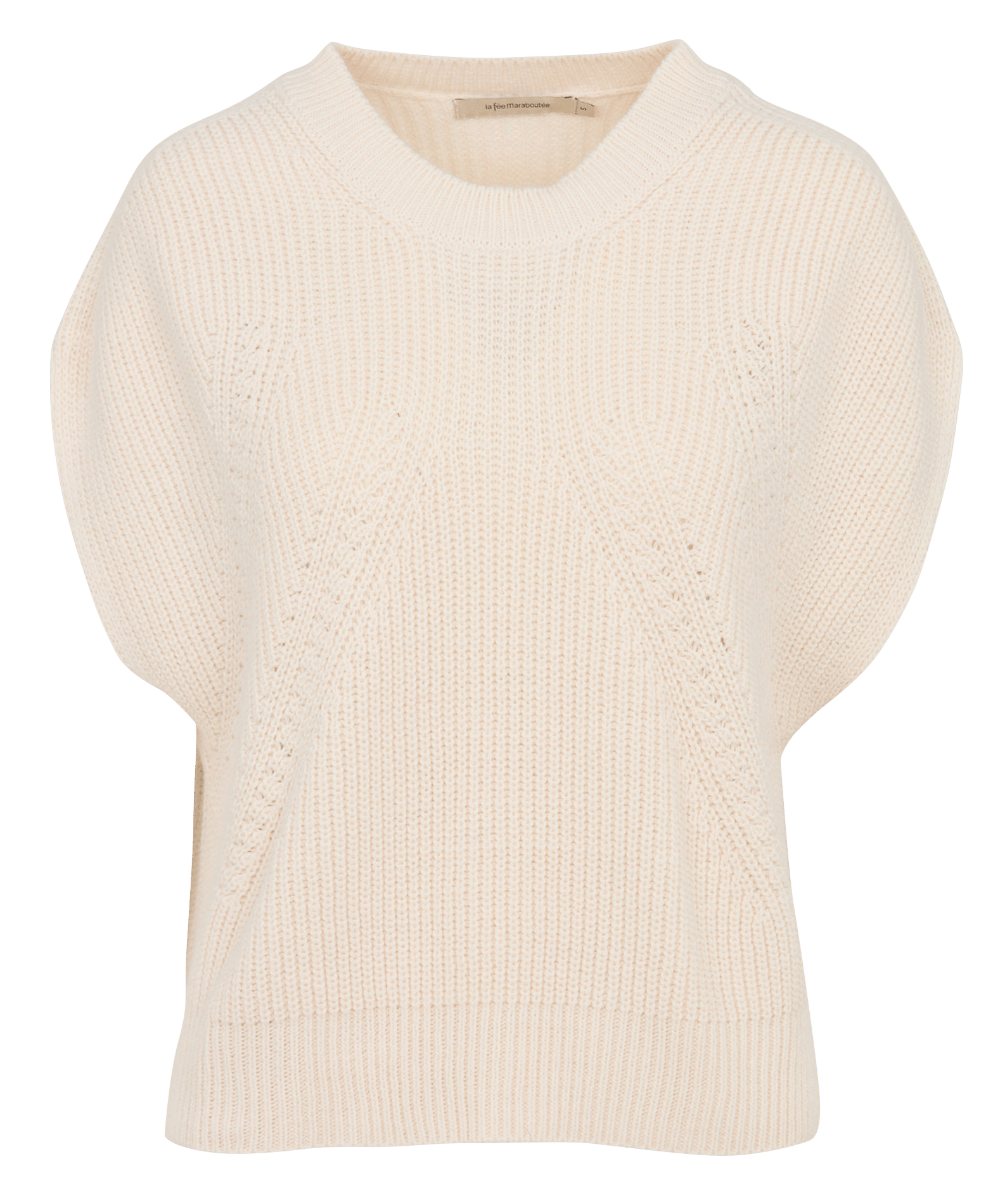 Weiter Pullover mit Bootsausschnitt aus Perlgewirken LA FEE MARABOUTEE