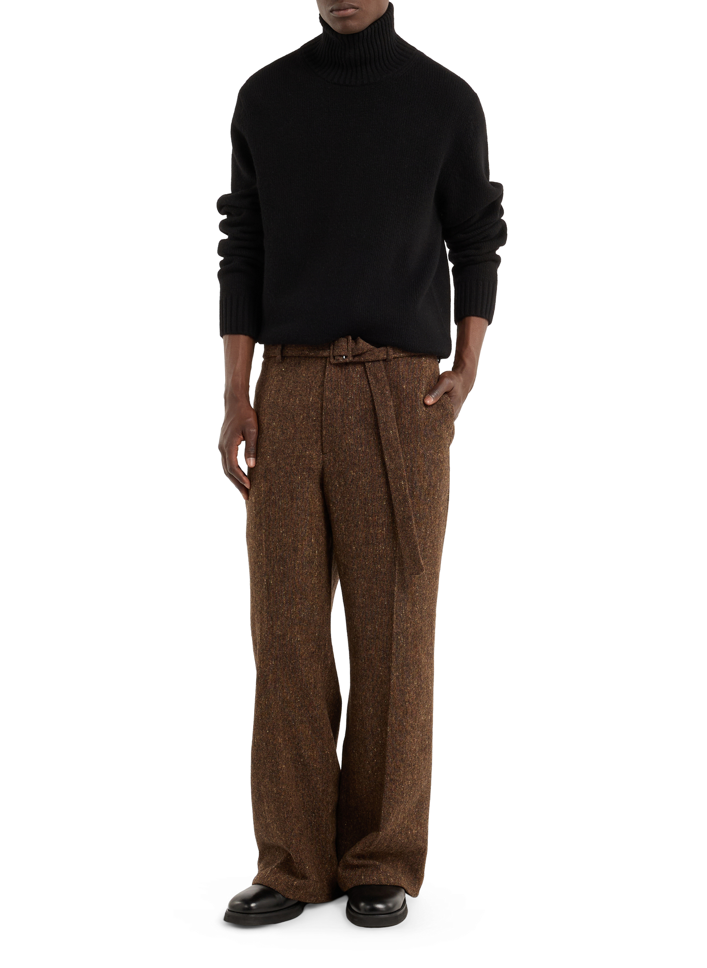 Straight wool trousers SAISON 1865 Brown