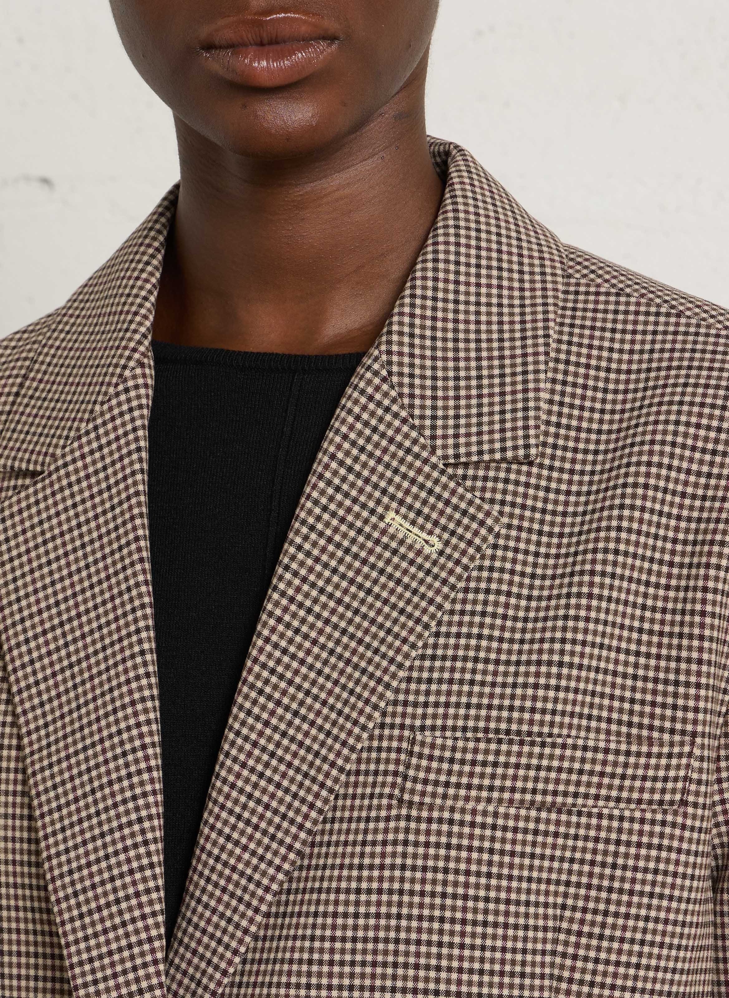 Blazer oversize à carreaux IMPERIAL Beige