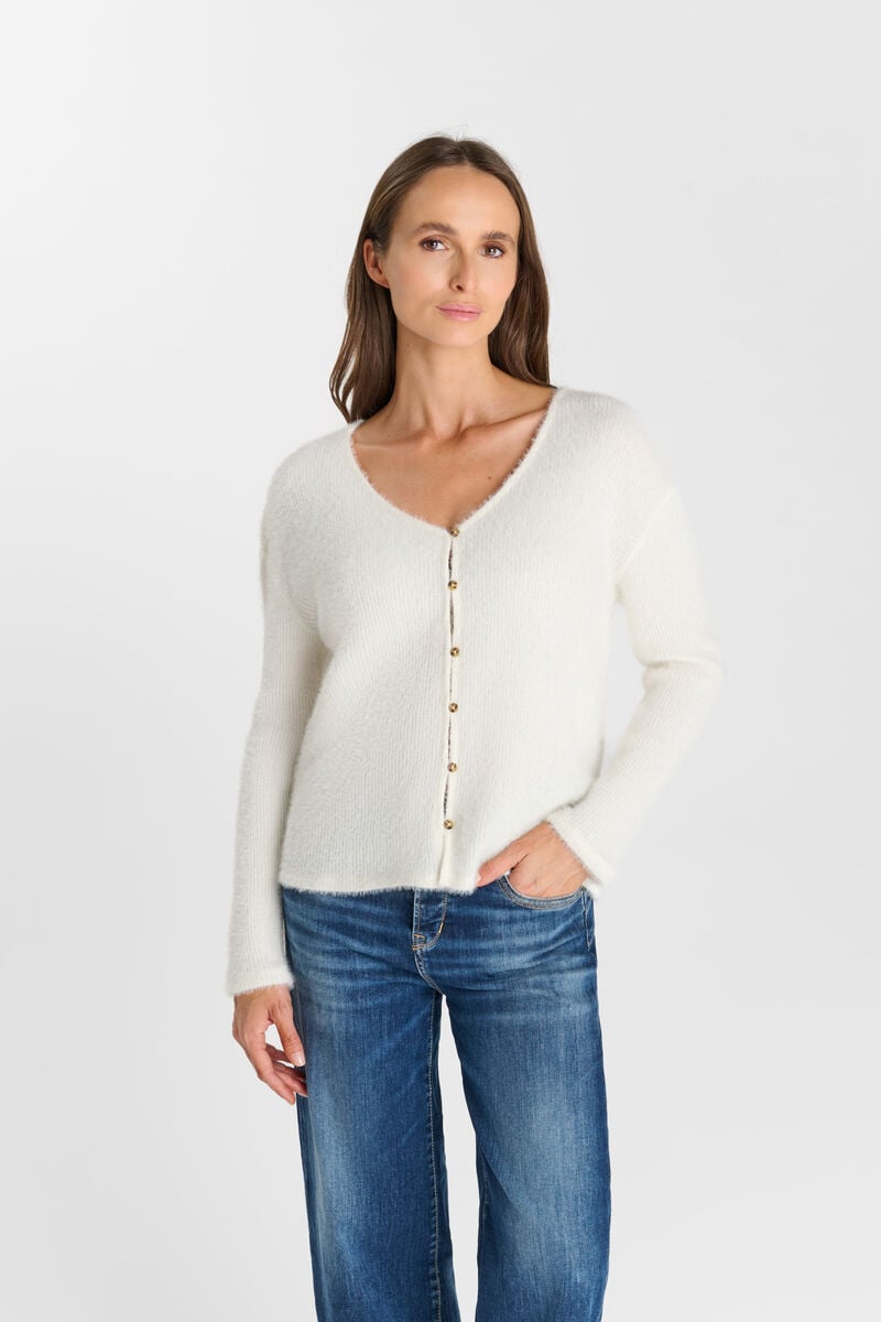 Cardigan LE TEMPS DES CERISES White